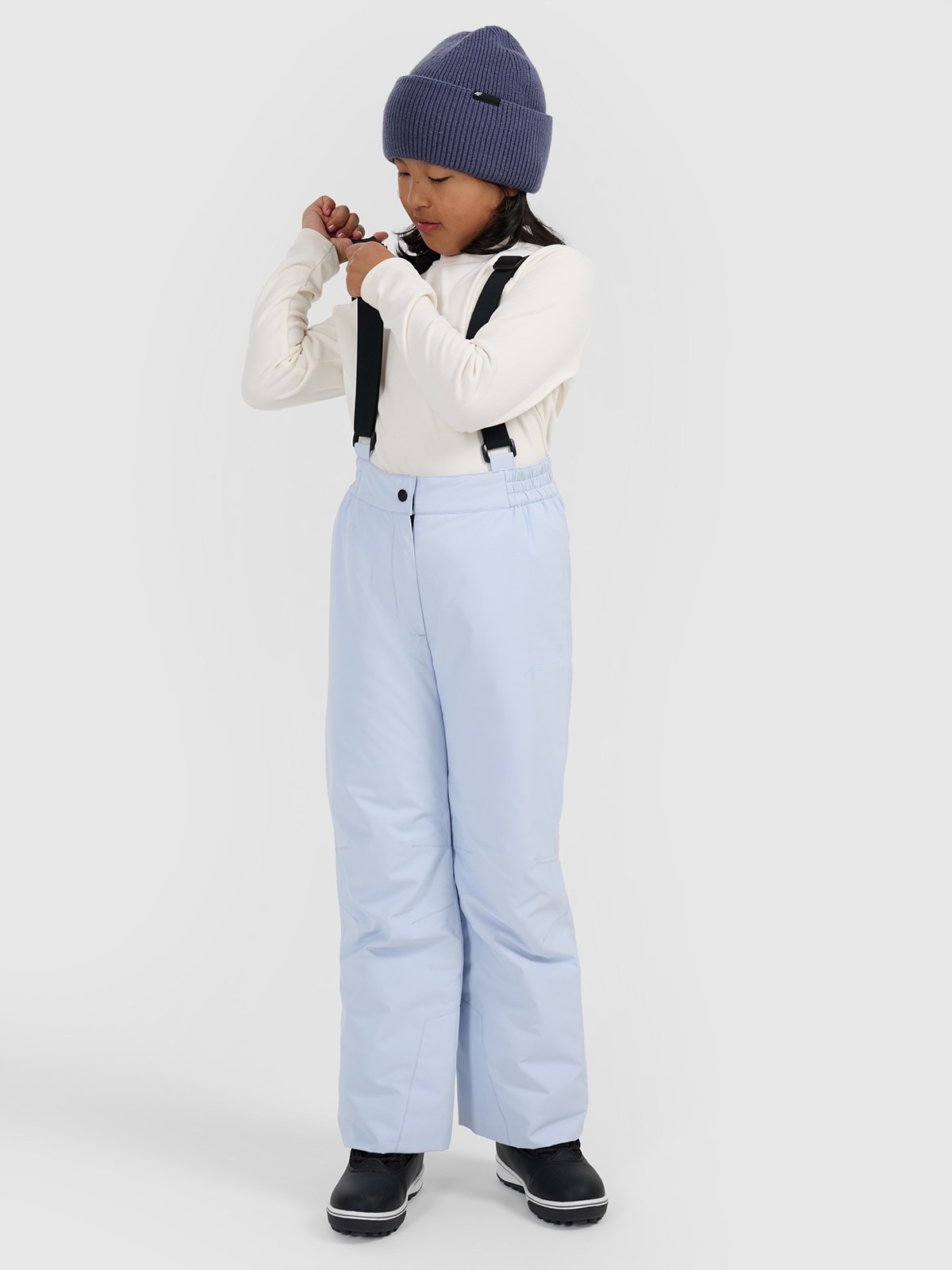 4F Spodnie narciarskie membrana 5000 dziewczęce - niebieskie 122 (6-7 lat)