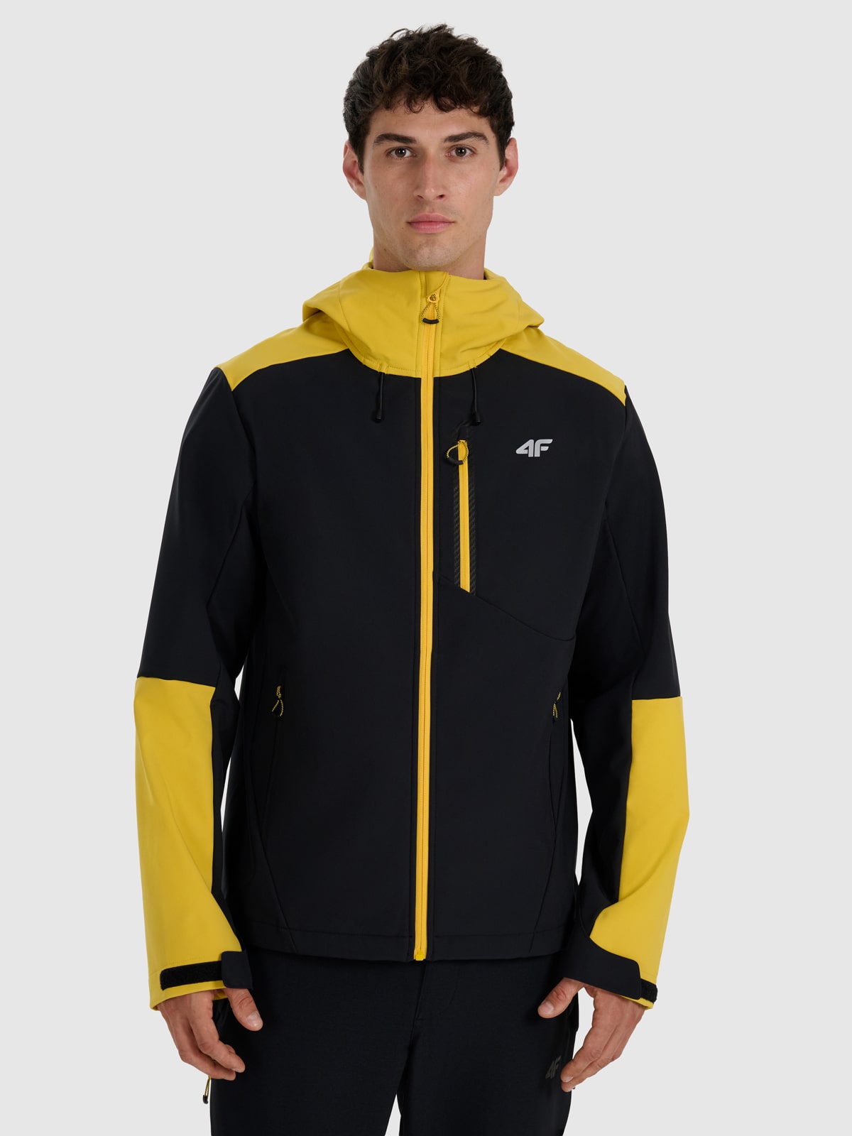 4F Kurtka softshell wiatroodporna membrana 8000 męska - żółta L