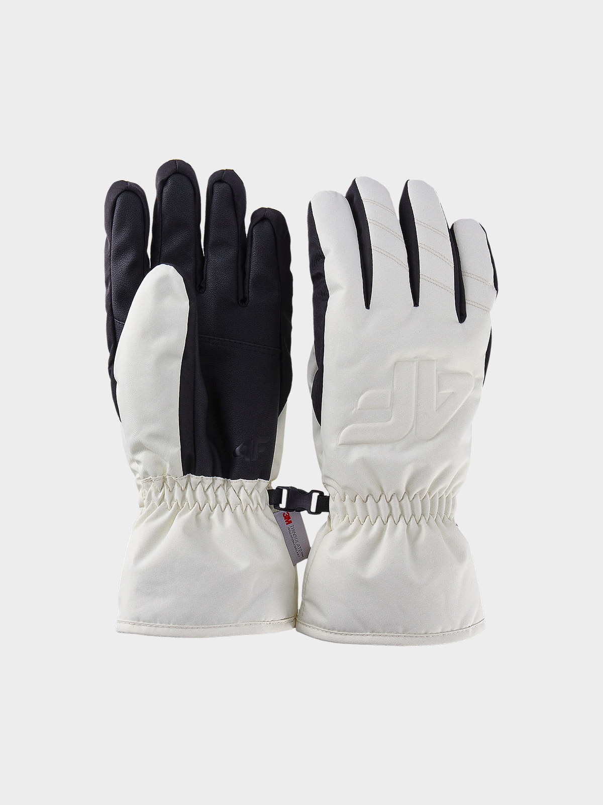 4F Rękawice narciarskie Thinsulate damskie - białe XL