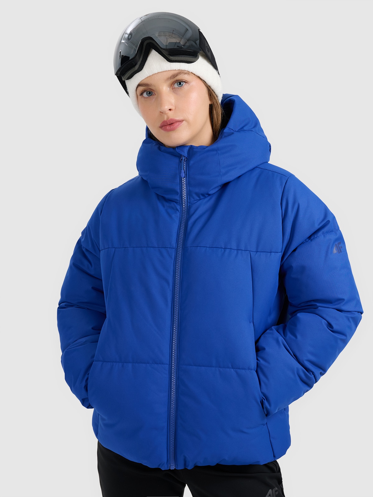 4F Kurtka narciarska membrana 5000 damska - niebieska XL