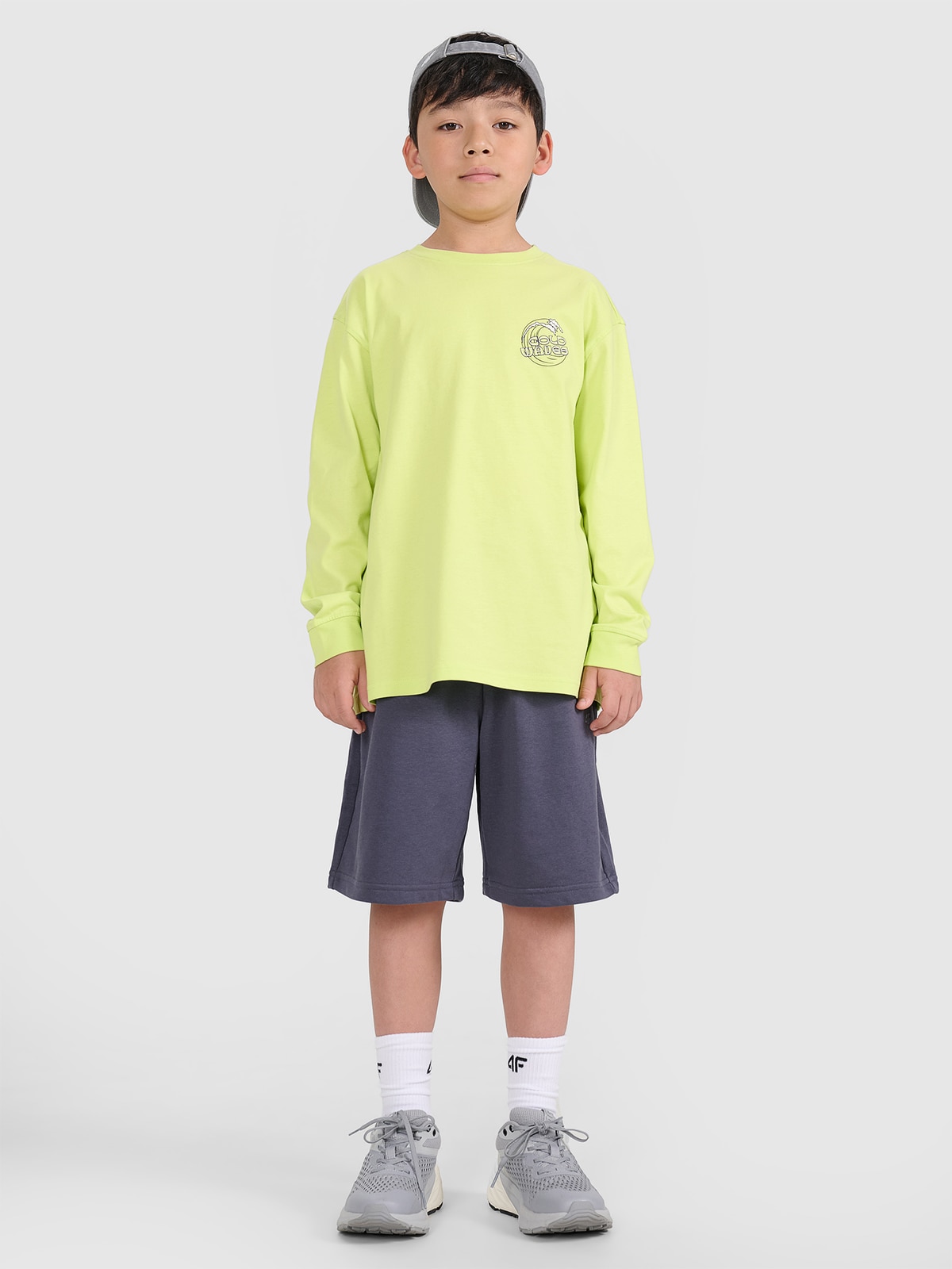 4F Spodenki dresowe chłopięce - szare 164 (13-14 lat)