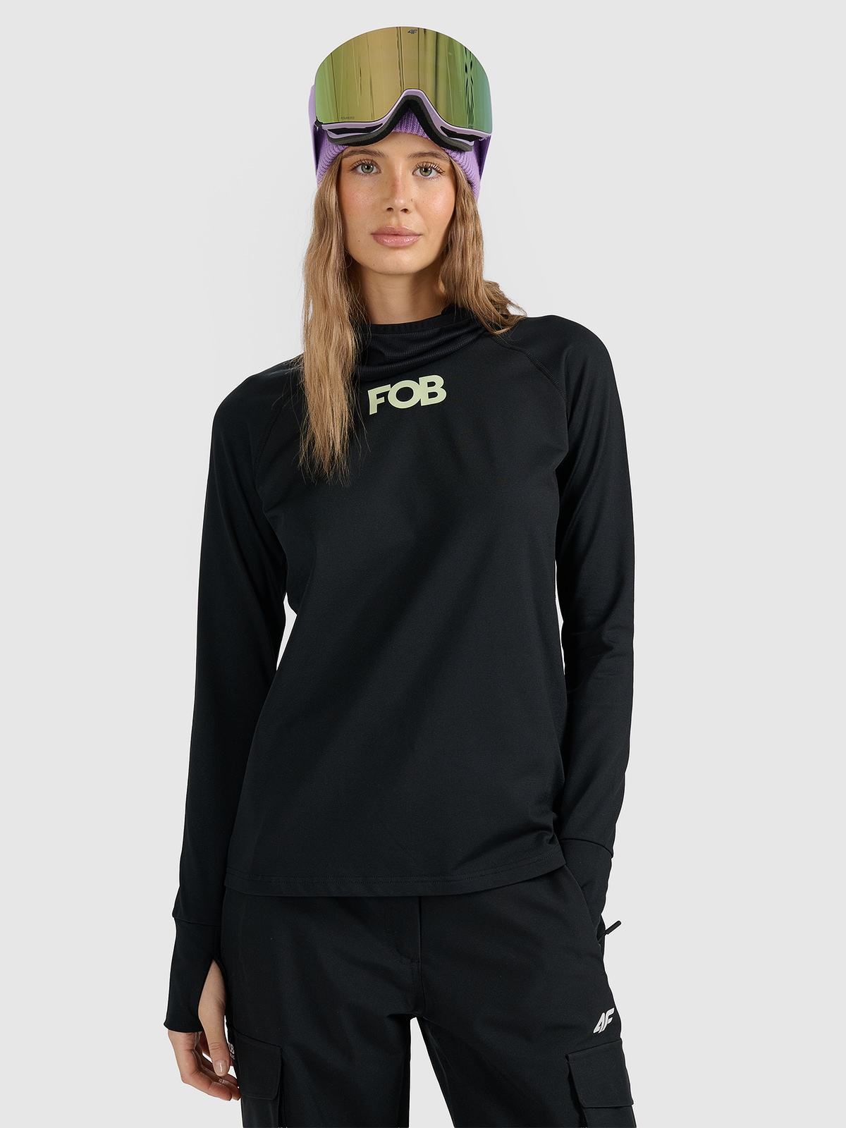 4F Bielizna termiczna ocieplana (góra) damska - czarna L