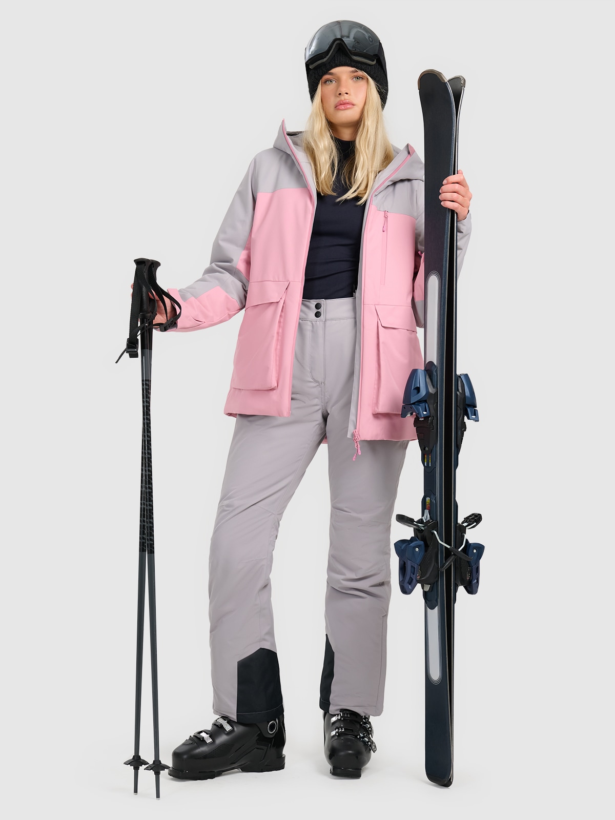 4F Spodnie narciarskie membrana 5000 damskie - szare XL