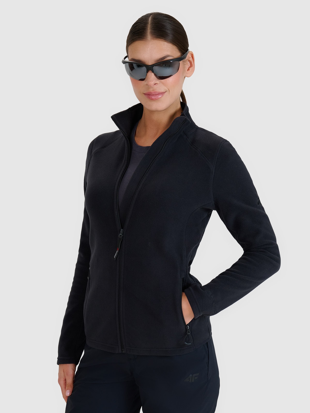 4F Polar ze stójką trekkingowy damski - czarny S