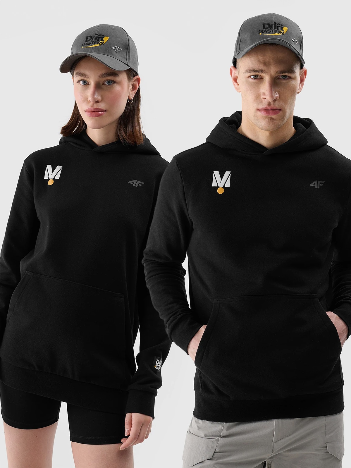 4F Bluza dresowa nierozpinana z kapturem uniseks 4F x Drift Masters - czarna XXL