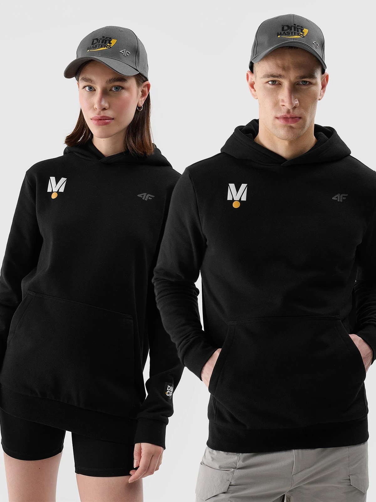 4F Bluza dresowa nierozpinana z kapturem uniseks 4F x Drift Masters - czarna XXL