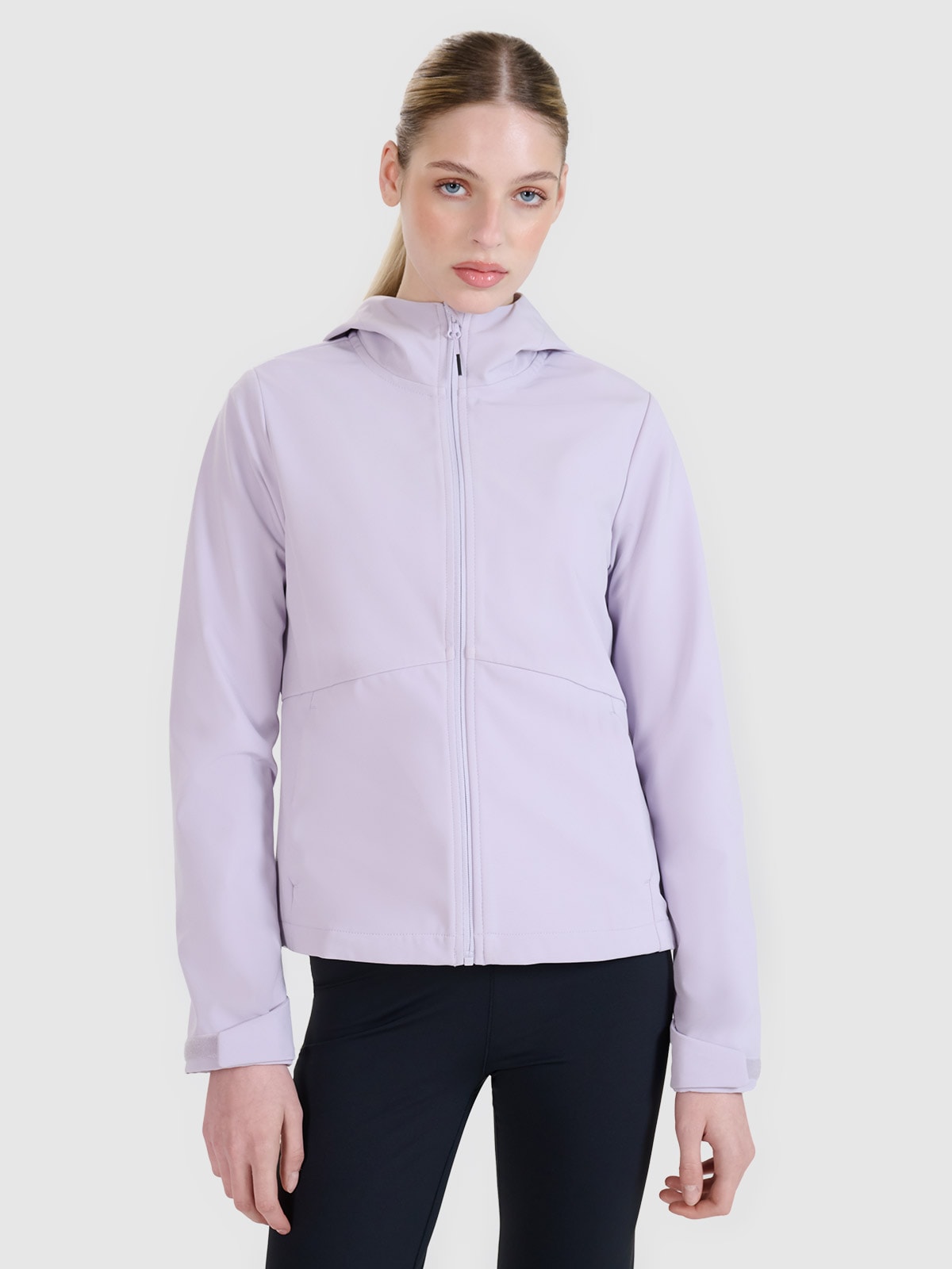 4F Kurtka softshell wiatroodporna membrana 5000 damska - fioletowa L
