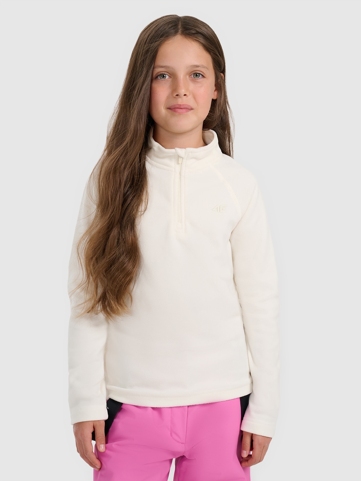 4F Bielizna termiczna polarowa (góra) dziewczęca - biała 122/128 (6-8 lat)