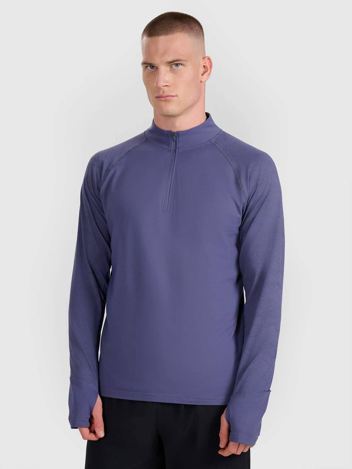 4F Bluza do biegania regular szybkoschnąca męska - granatowa XL