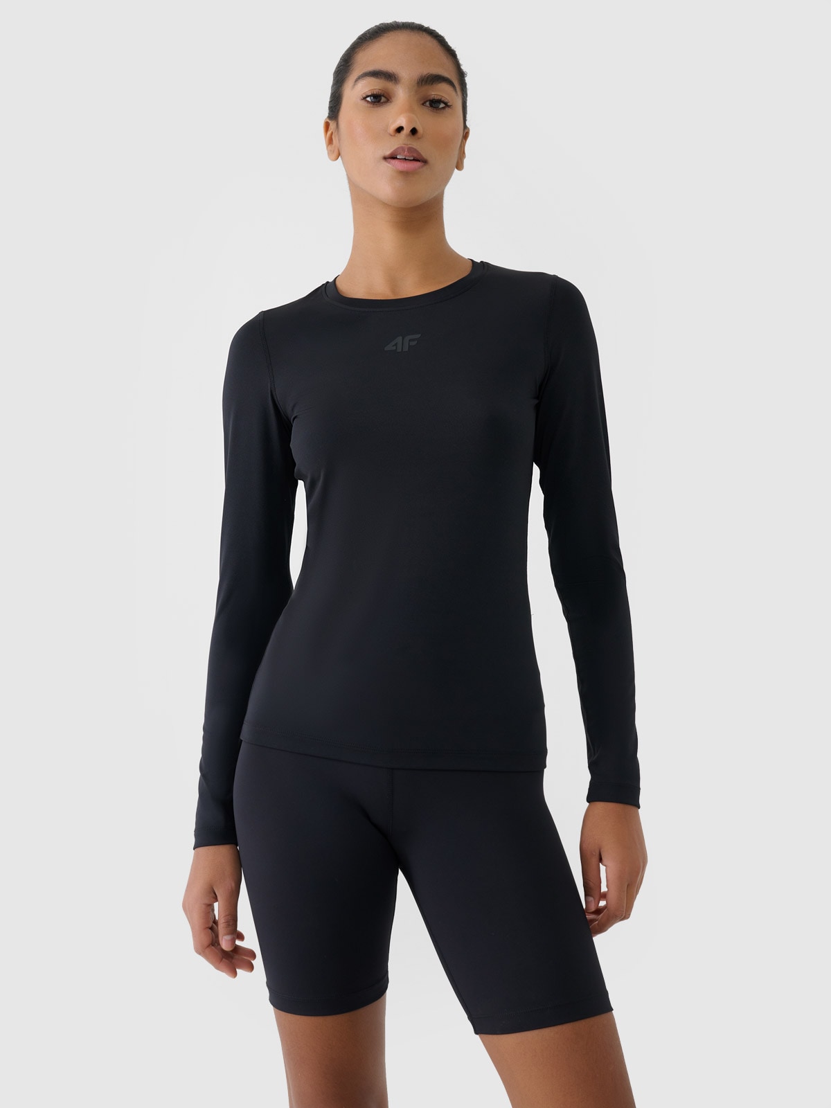 4F Longsleeve treningowy szybkoschnący damski - czarny L