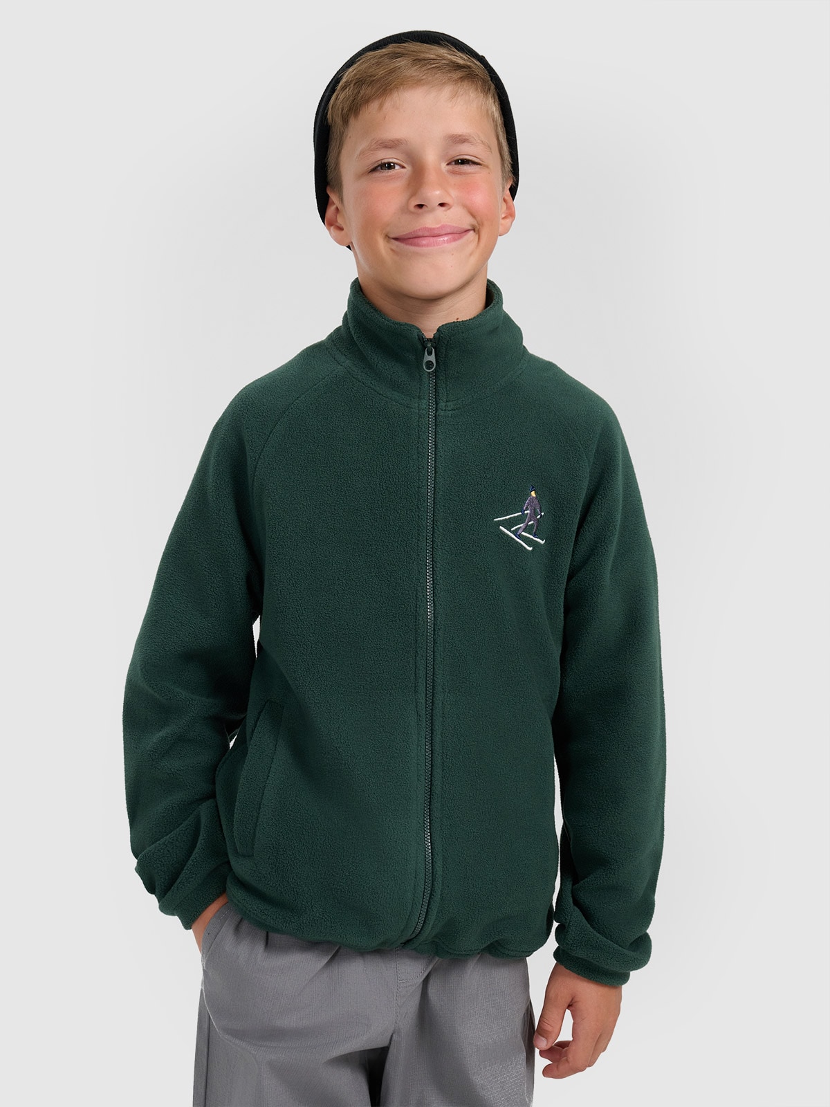 4F Polar regular ze stójką chłopięcy - zielony 146 (10-11 lat)