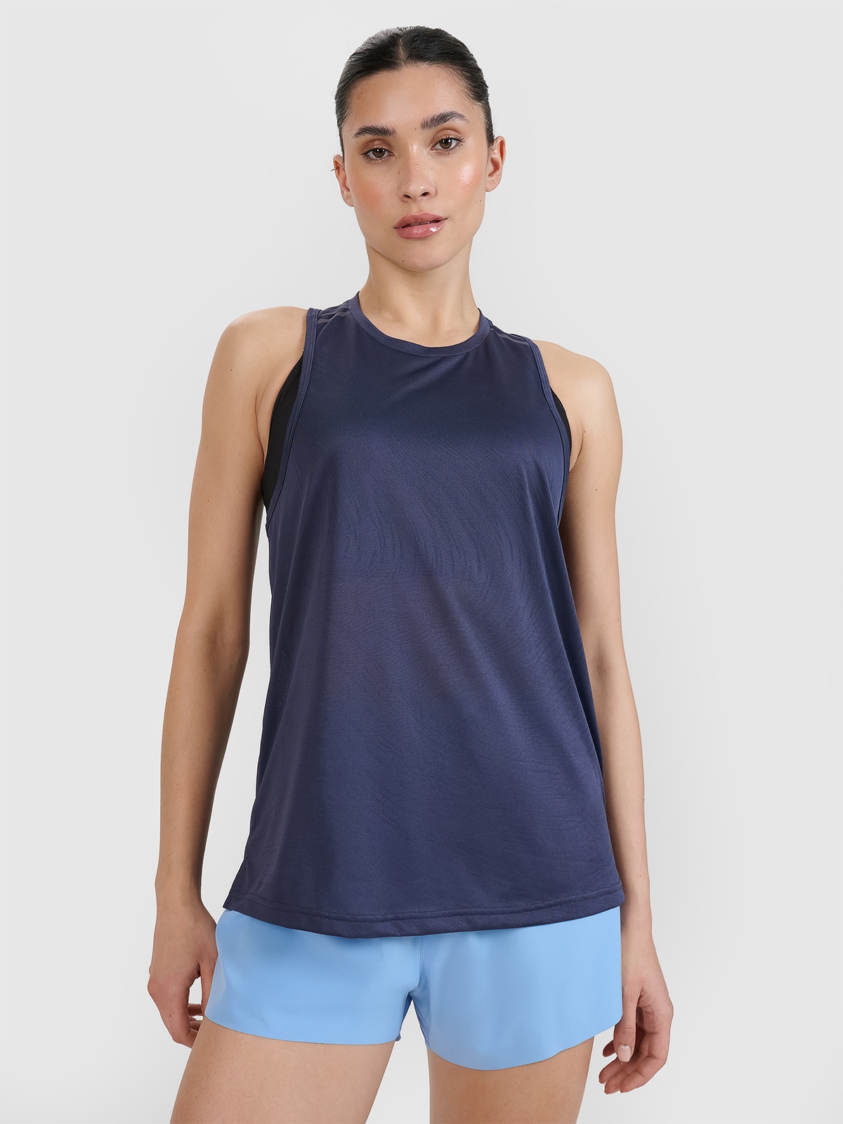 4F Top do biegania regular szybkoschnący damski - szary 3XL