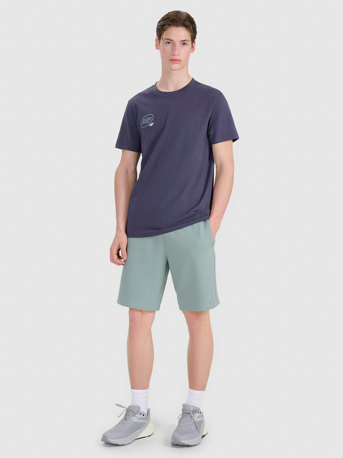 4F Spodenki dresowe męskie - khaki L