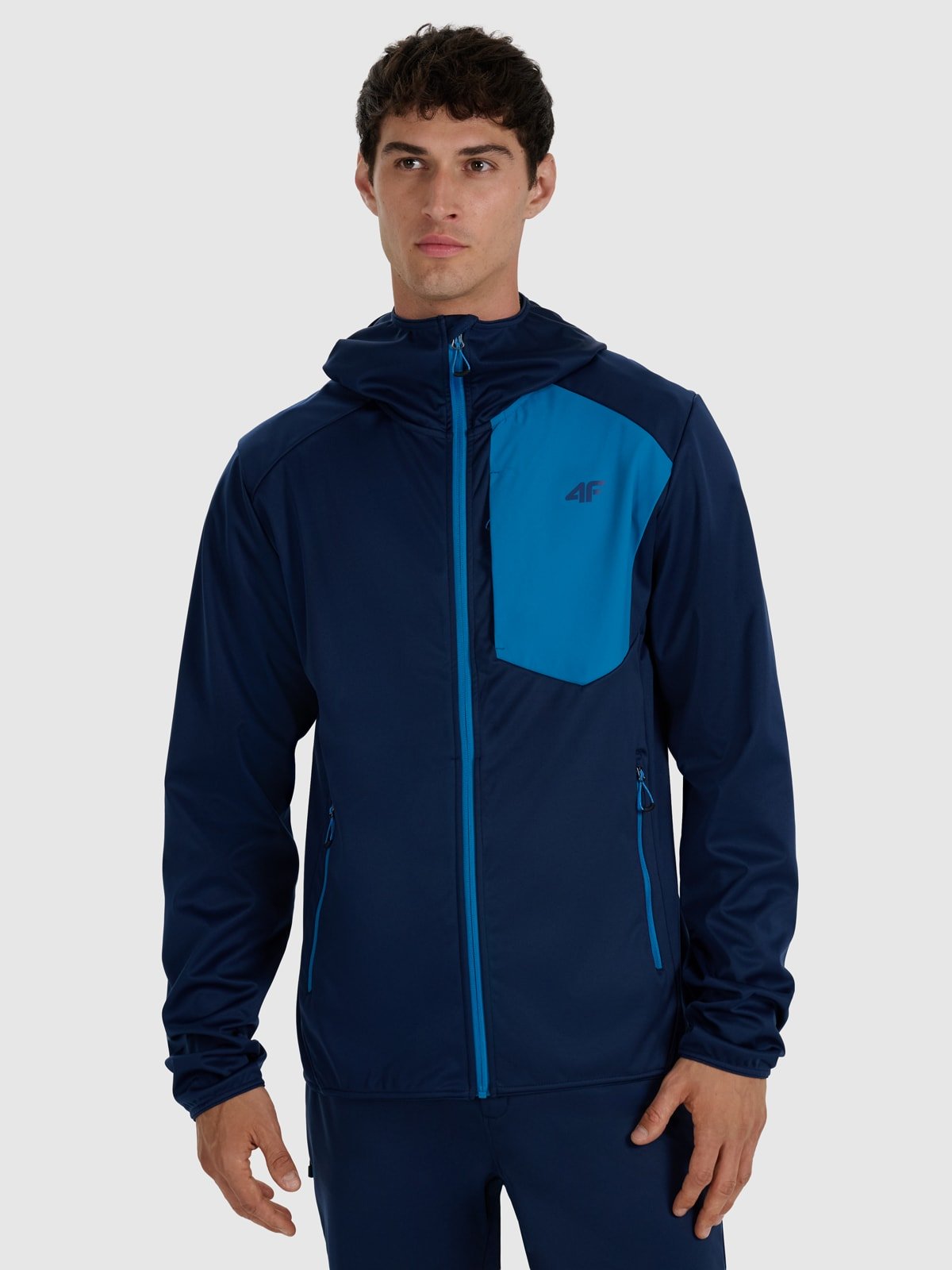 4F Kurtka softshell wiatroodporna membrana 8000 męska - granatowa S