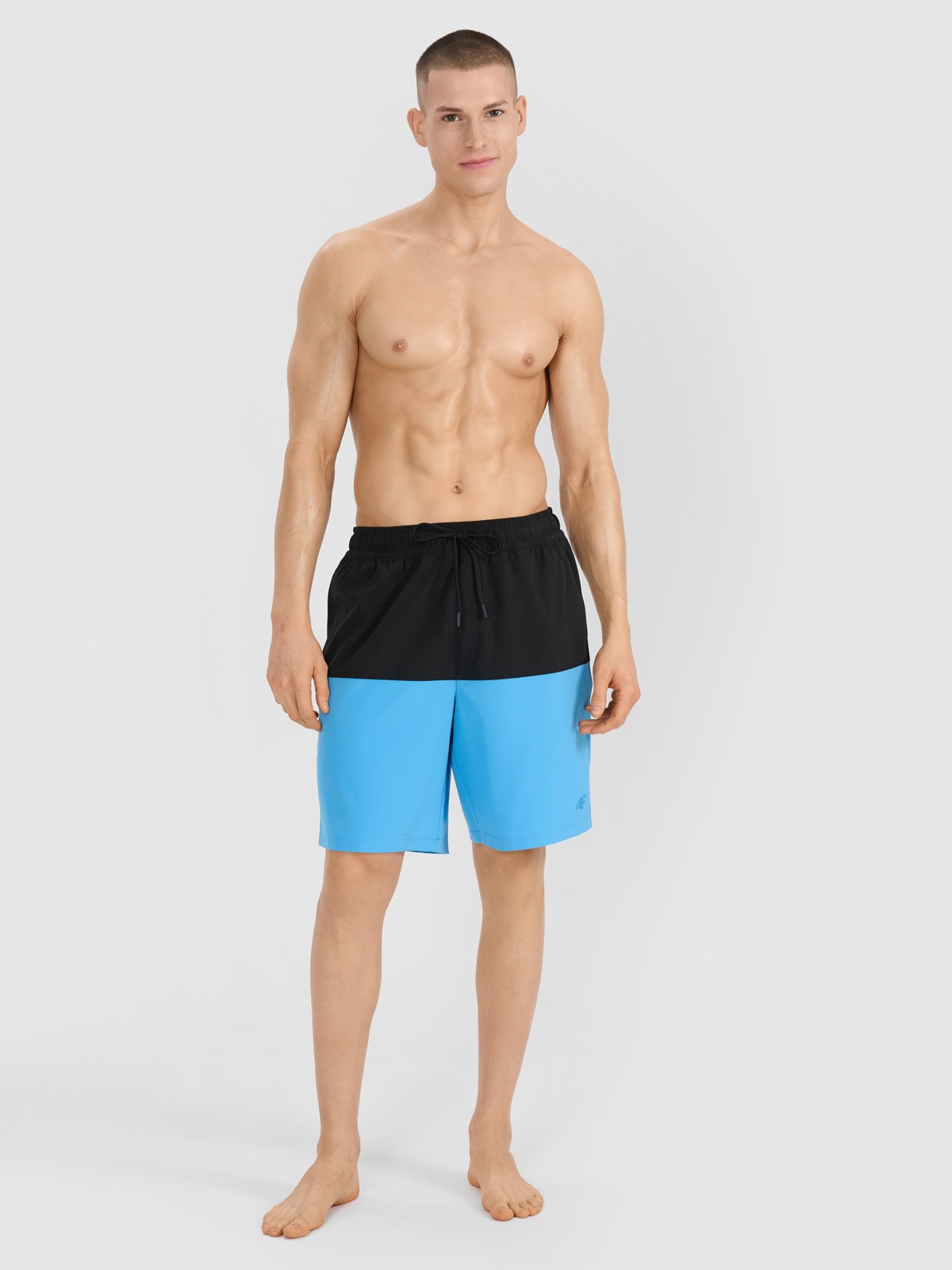 4F Spodenki plażowe męskie - niebieskie L