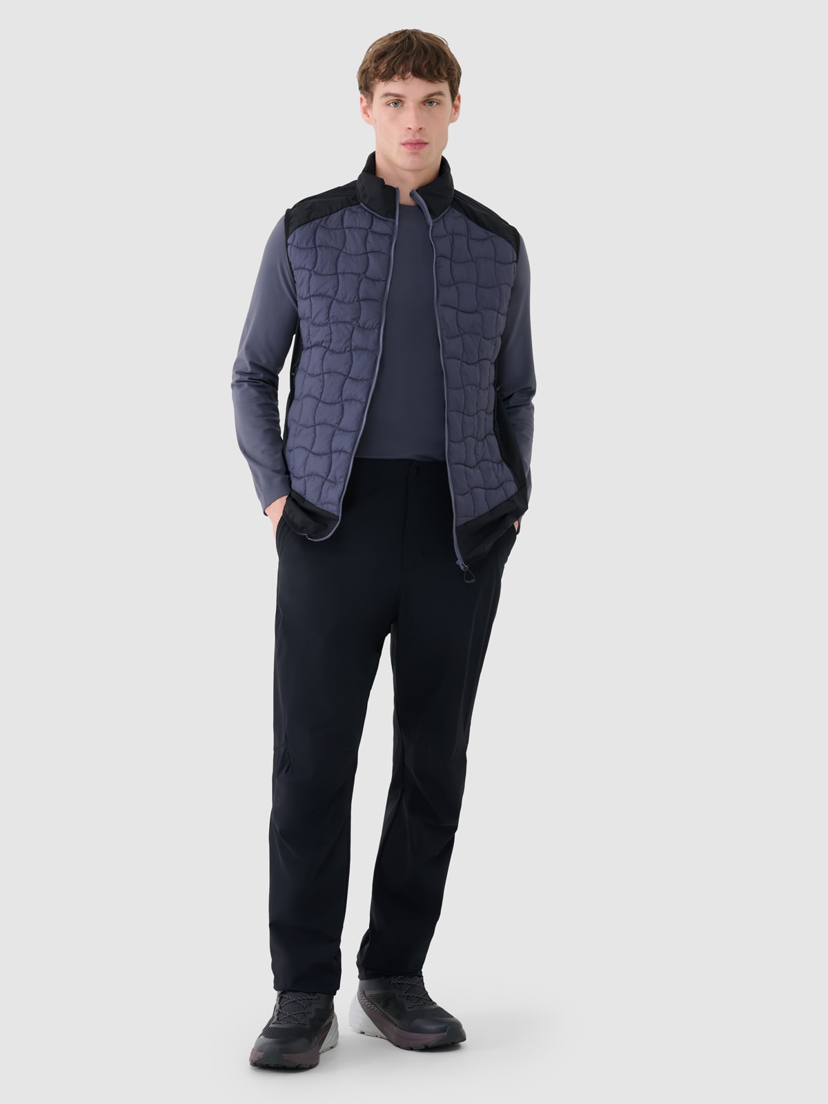 4F Spodnie trekkingowe szybkoschnące męskie - czarne S