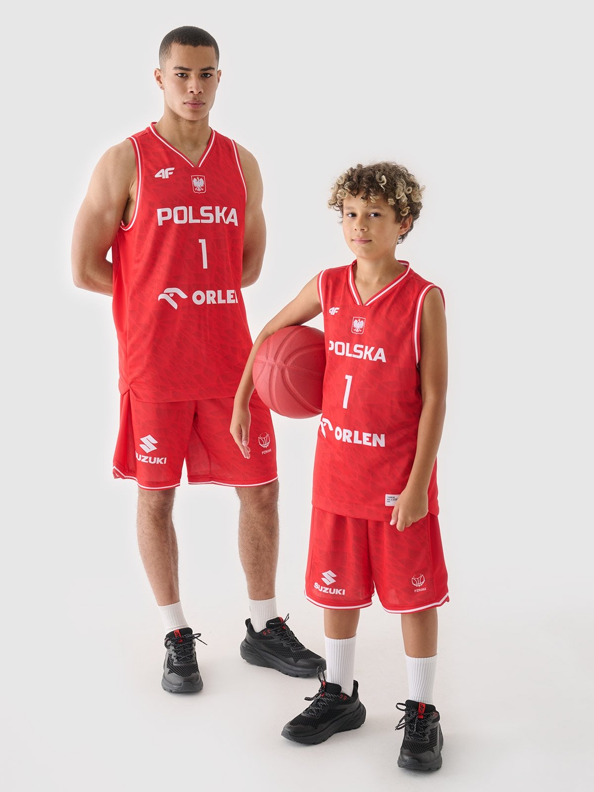 4F Koszulka reprezentacyjna dziecięca 4F x PZKOSZ 2024 - SOCHAN - czerwona 122/128 (6-8 lat)