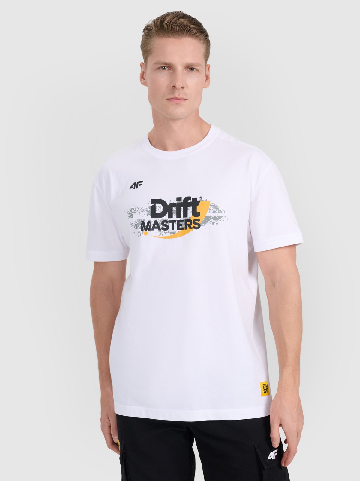 4F T-shirt regular z nadrukiem uniseks 4F x Drift Masters - biały S