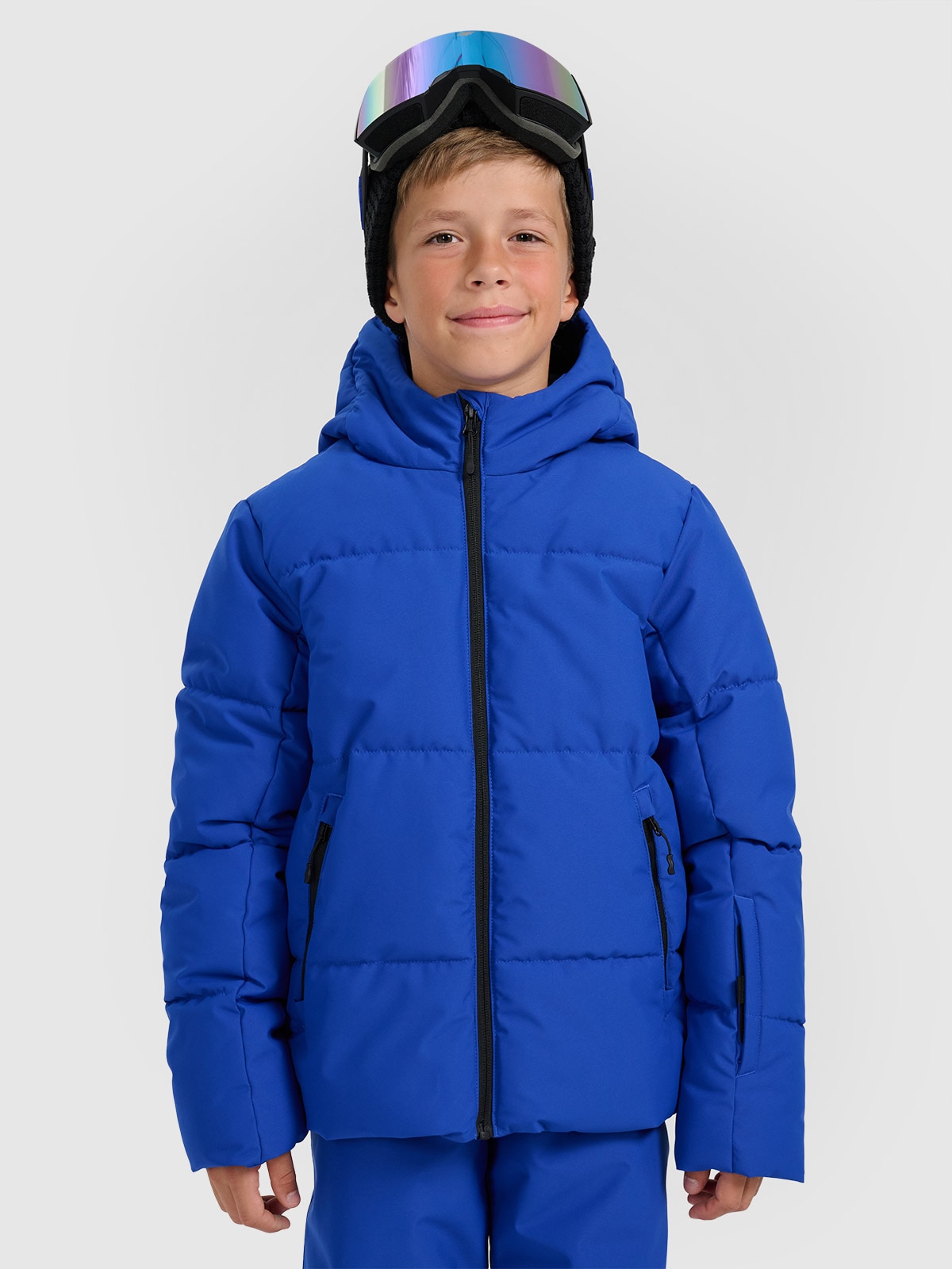 4F Kurtka narciarska membrana 5000 chłopięca - niebieska 158 (12-13 lat)