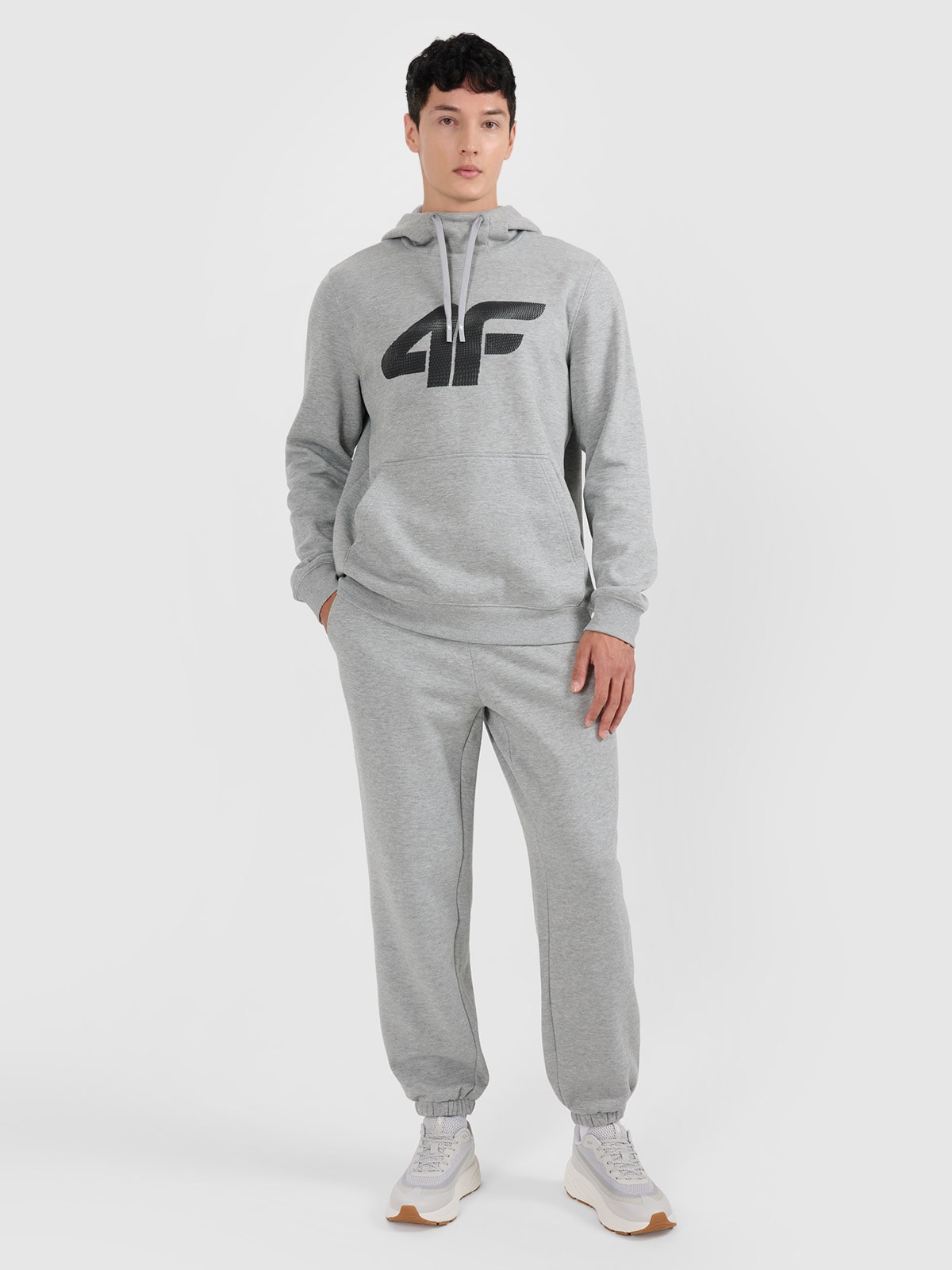 4F Spodnie dresowe joggery męskie - szare 3XL