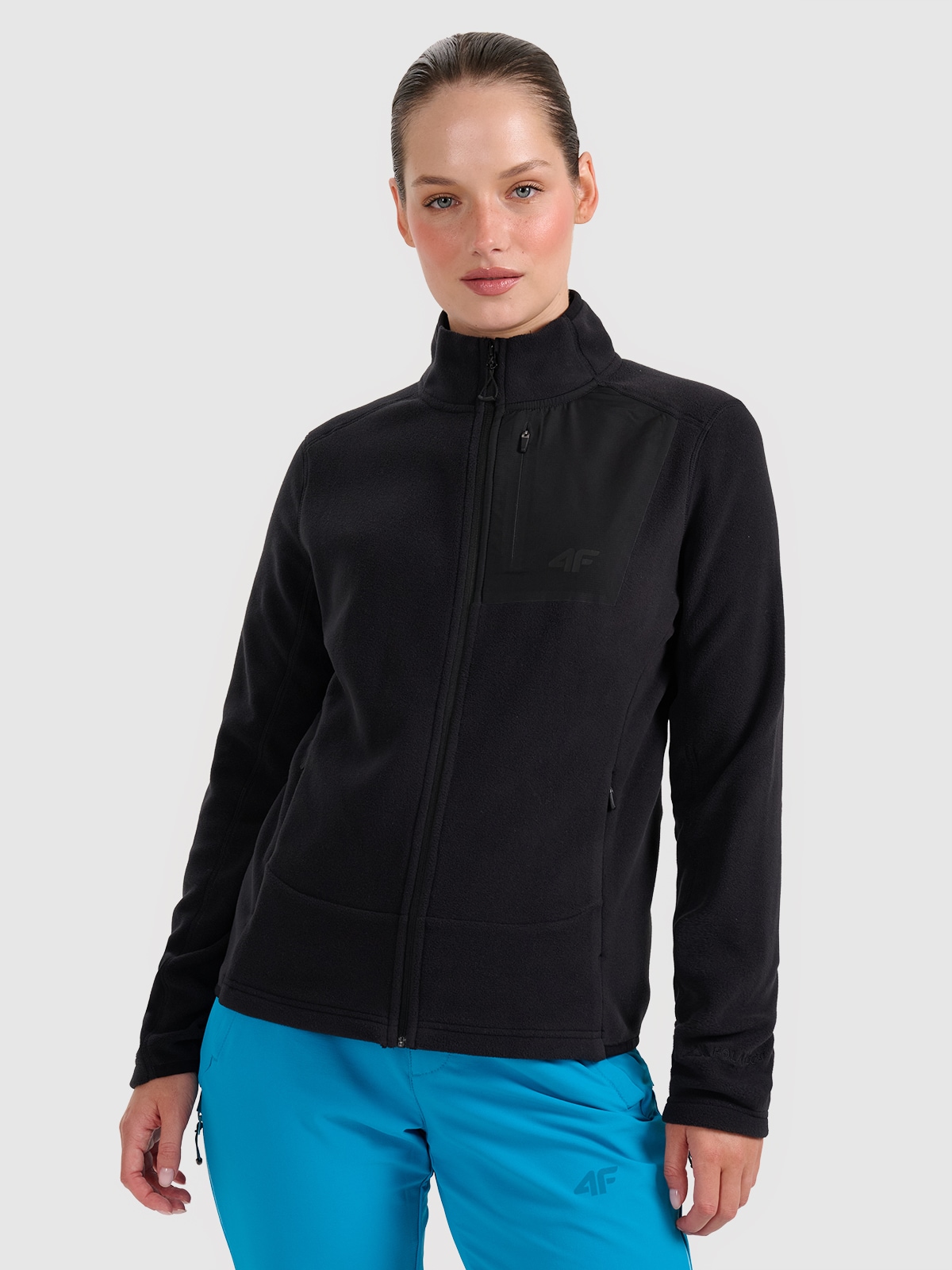 4F Polar ze stójką Polartec regular damski - czarny S