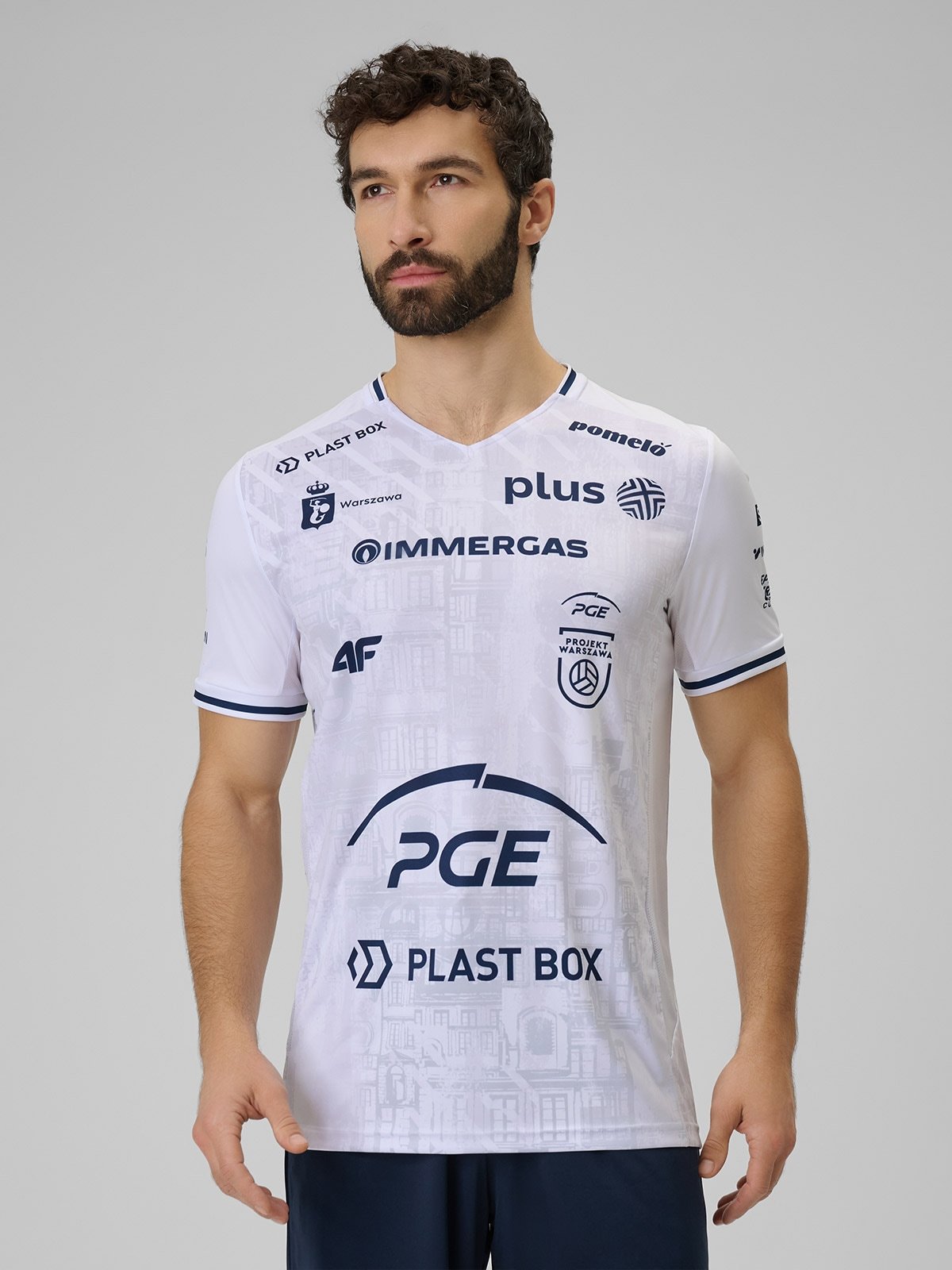 4F Koszulka meczowa replika domowa z sezonu 2025/26 męska 4F x Projekt Warszawa - biała XL