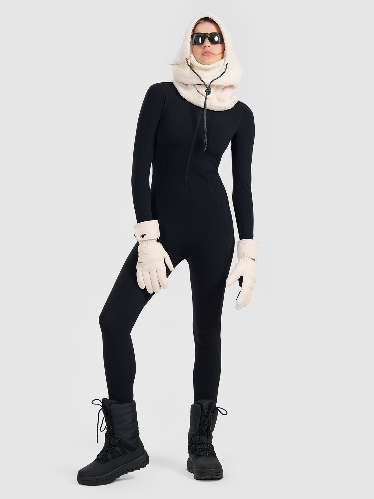 4F Kombinezon z długim rękawem damski - czarny S