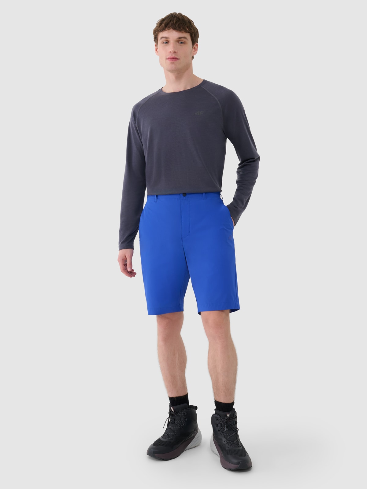 4F Spodenki trekkingowe 4Way Stretch męskie - niebieskie XXL