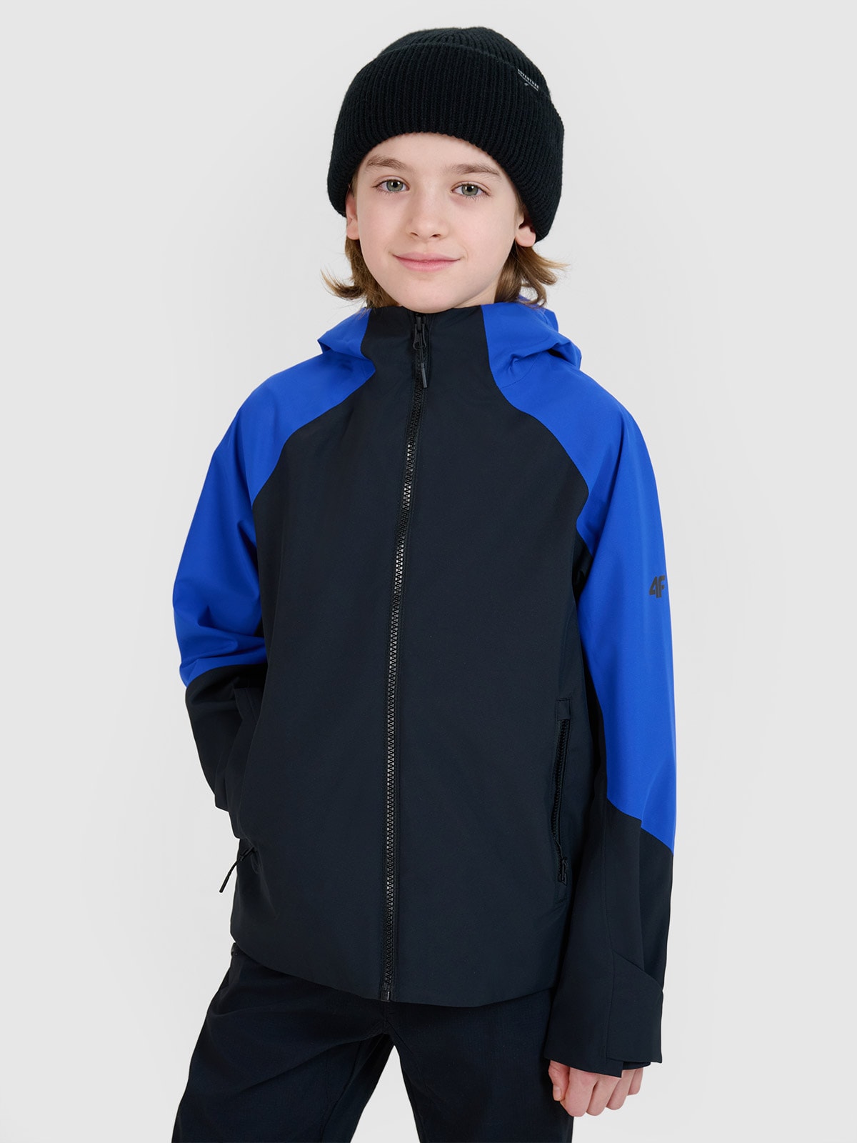 4F Kurtka trekkingowa membrana 5000 chłopięca - niebieska 152 (11-12 lat)