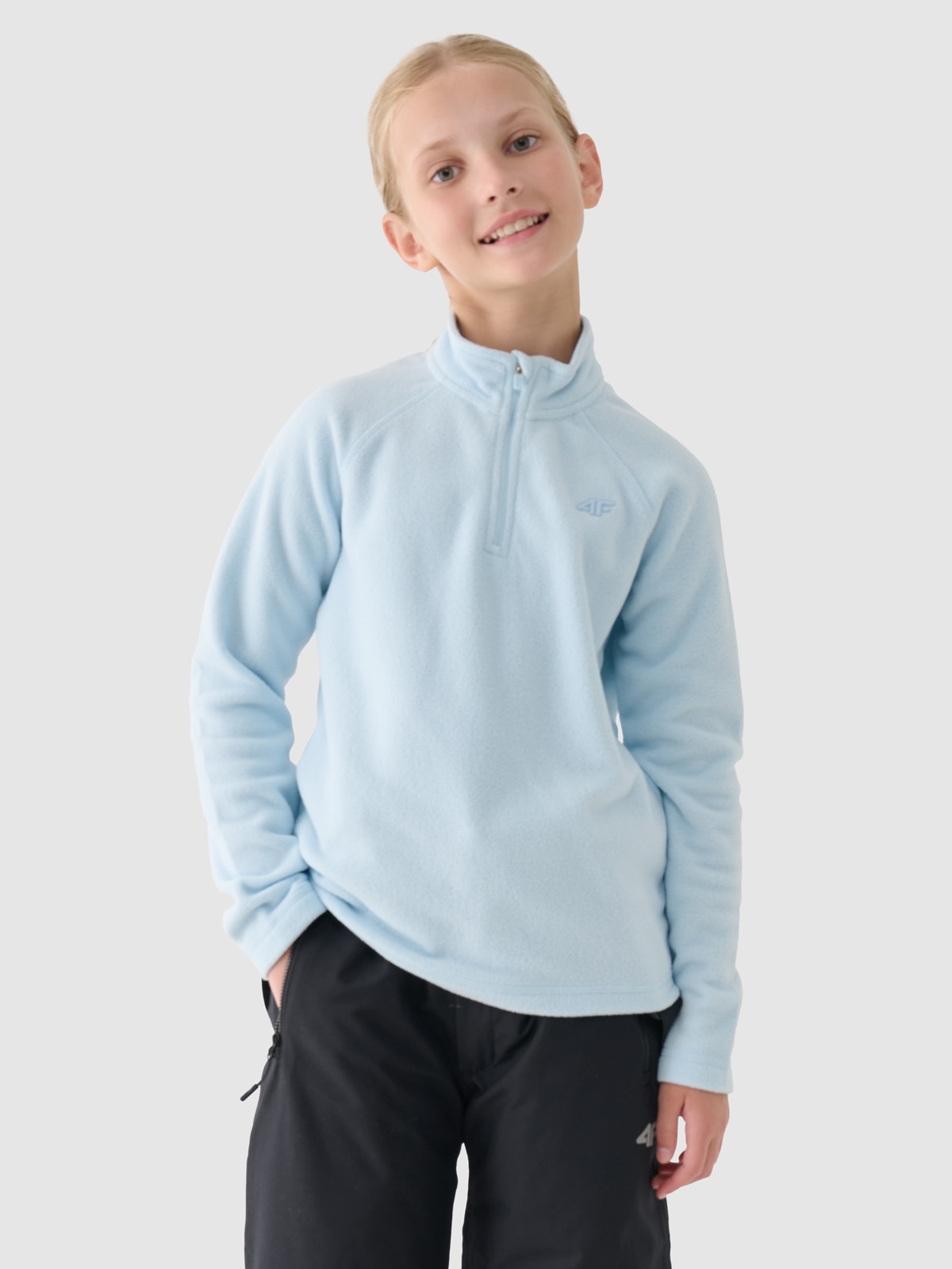 4F Bielizna termiczna polarowa (góra) dziecięca - niebieska 158/164 (12-14 lat)