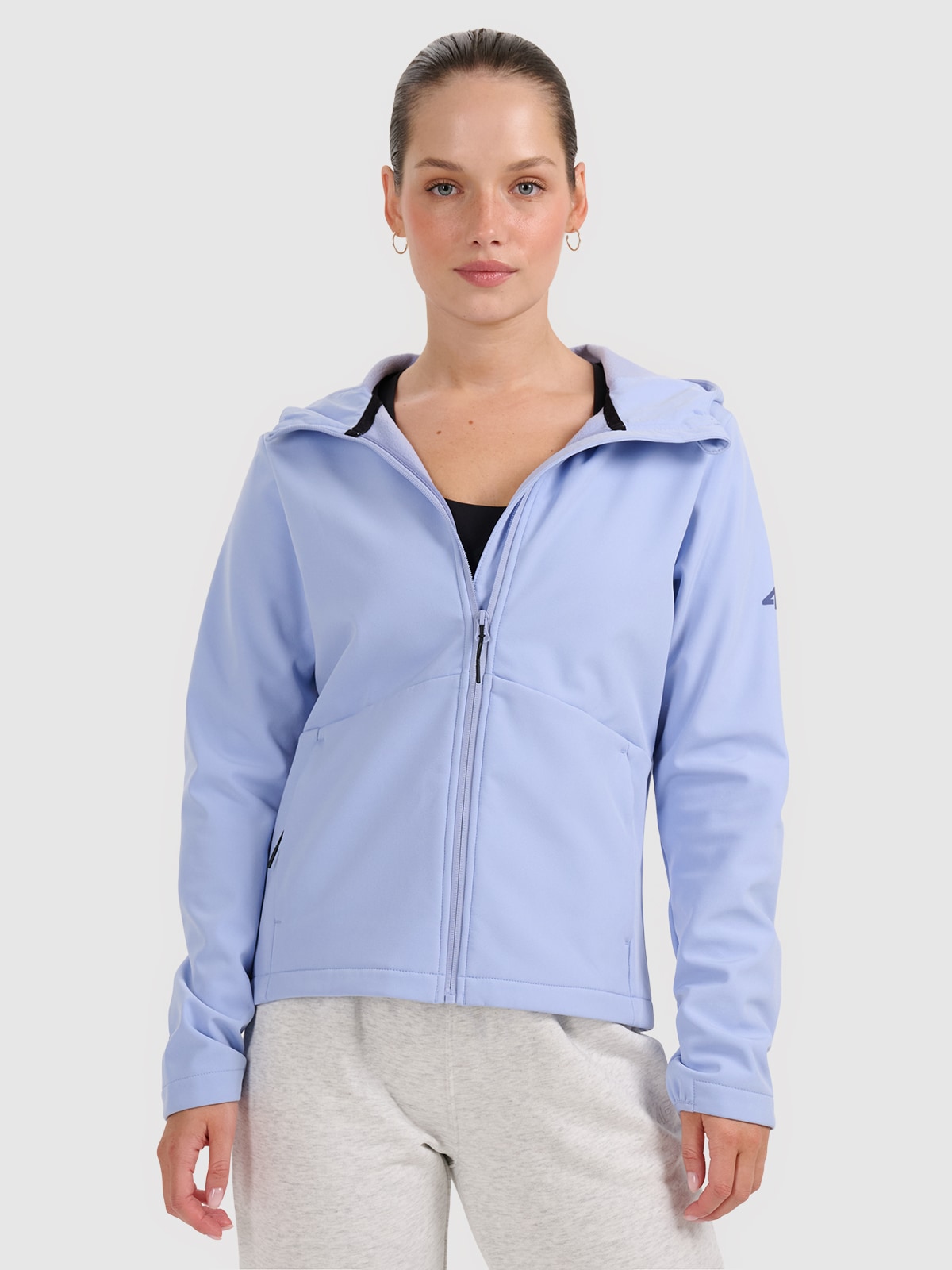 4F Kurtka softshell wiatroodporna membrana 5000 damska - niebieska M