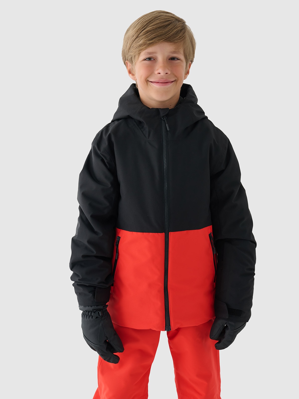4F Kurtka narciarska membrana 5000 chłopięca - czerwona 164 (13-14 lat)