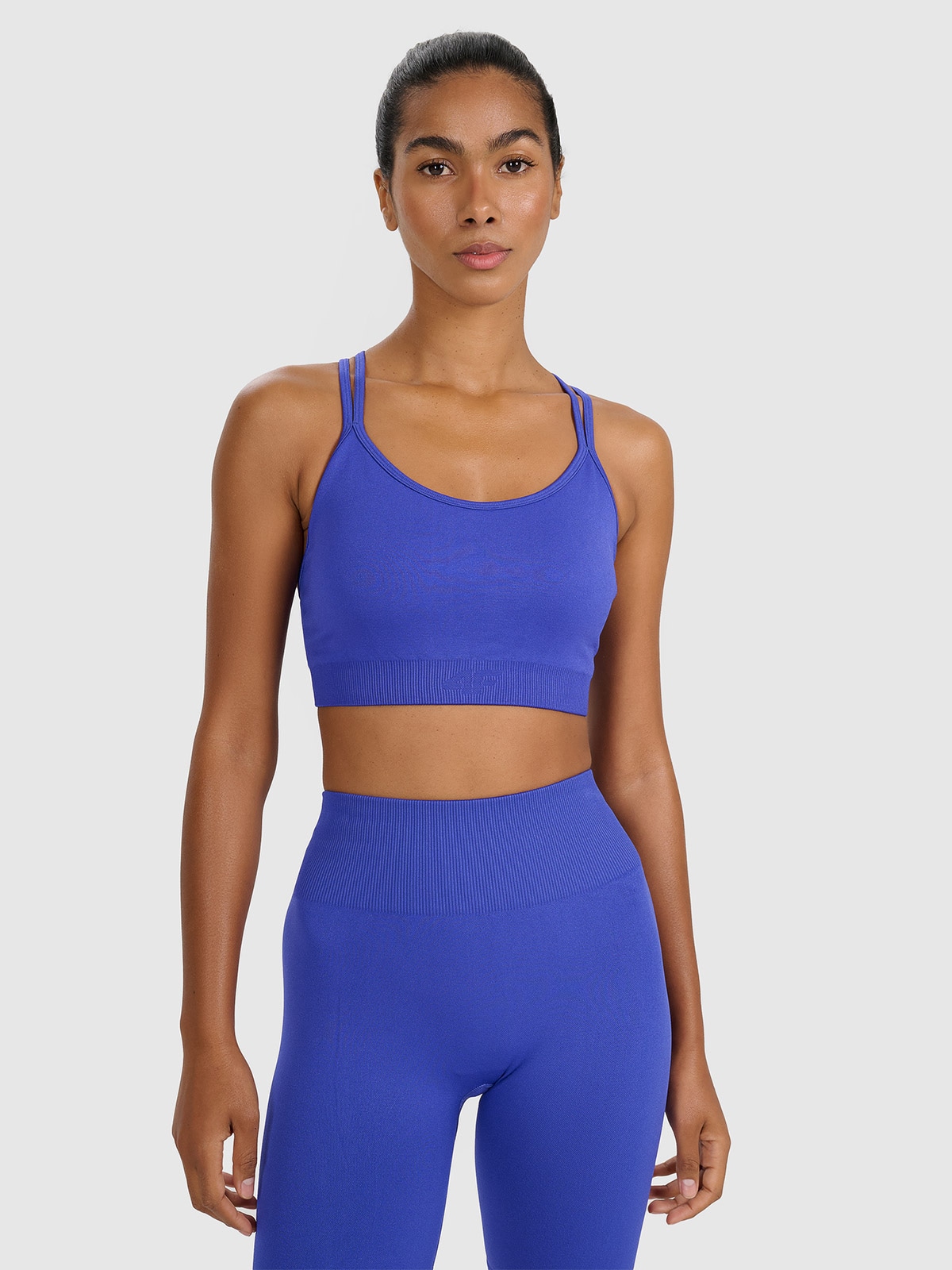 4F Biustonosz treningowy z niskim wsparciem - niebieski M/L