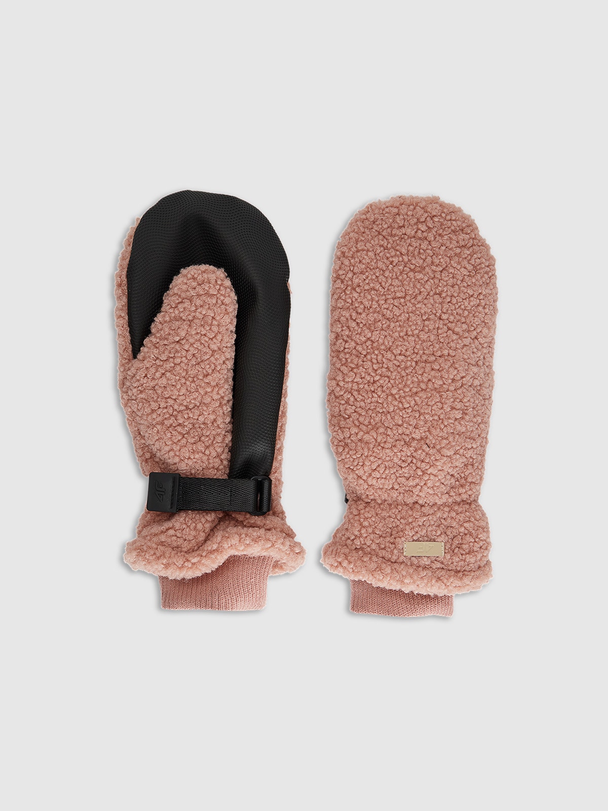 4F Rękawiczki z jednym palcem uniseks - beżowe L/XL