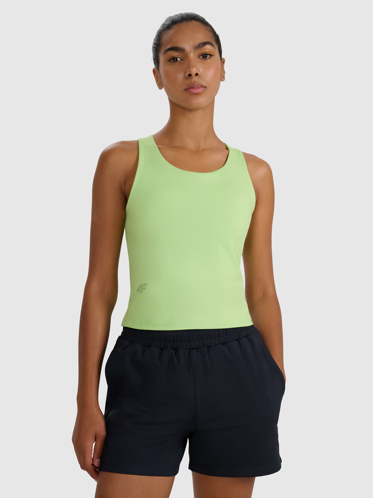 4F Top treningowy szybkoschnący damski - zielony L