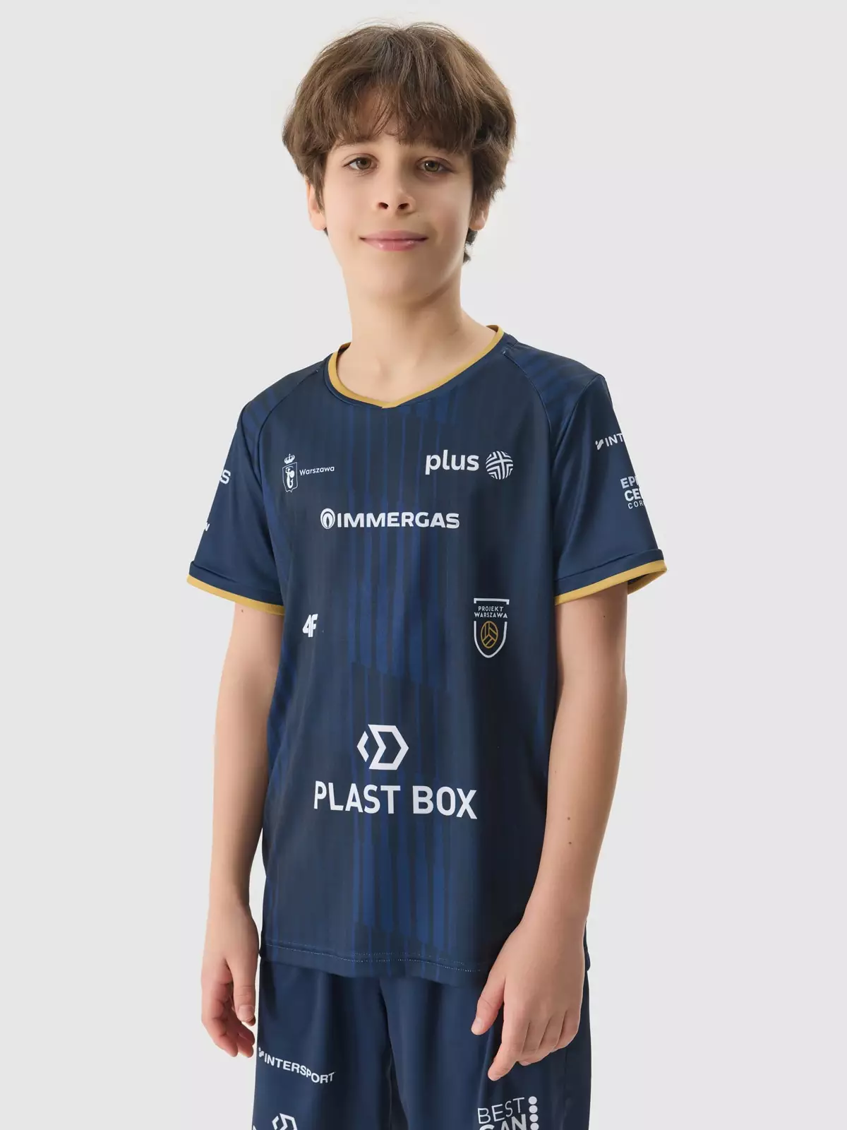 4F Koszulka replika wyjazdowa z sezonu 2023/24 dziecięca 4F x Projekt Warszawa - multikolor 122/128 (6-8 lat)