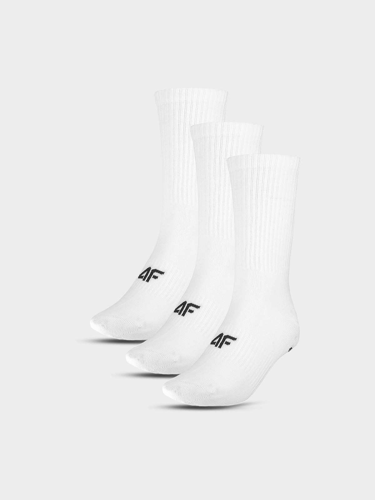 4F Skarpety casual za kostkę (3-pack) damskie - białe 39-42