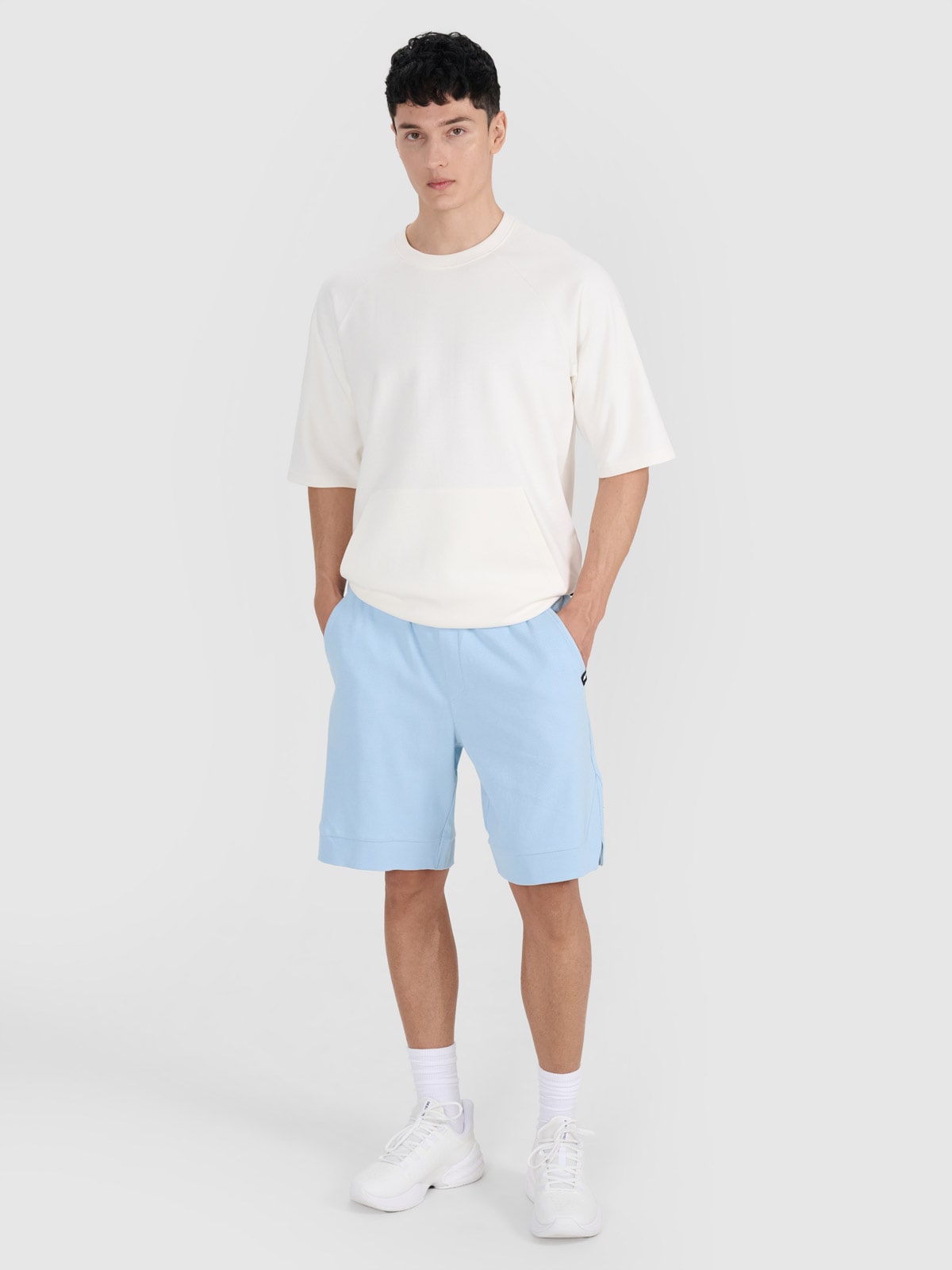 4F Spodenki dresowe męskie - niebieskie XL