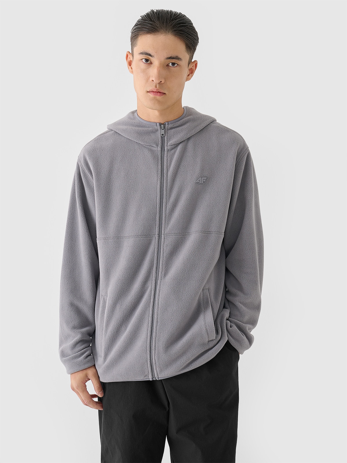 4F Polar regular z kapturem męski - szary M