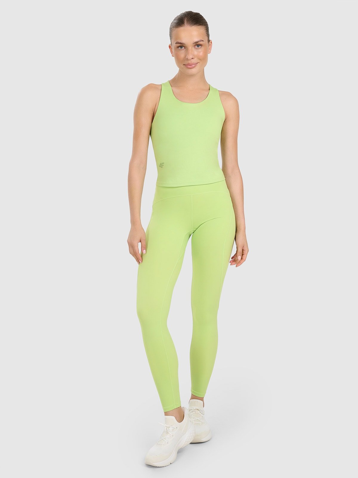 4F Legginsy treningowe szybkoschnące damskie - zielone XL