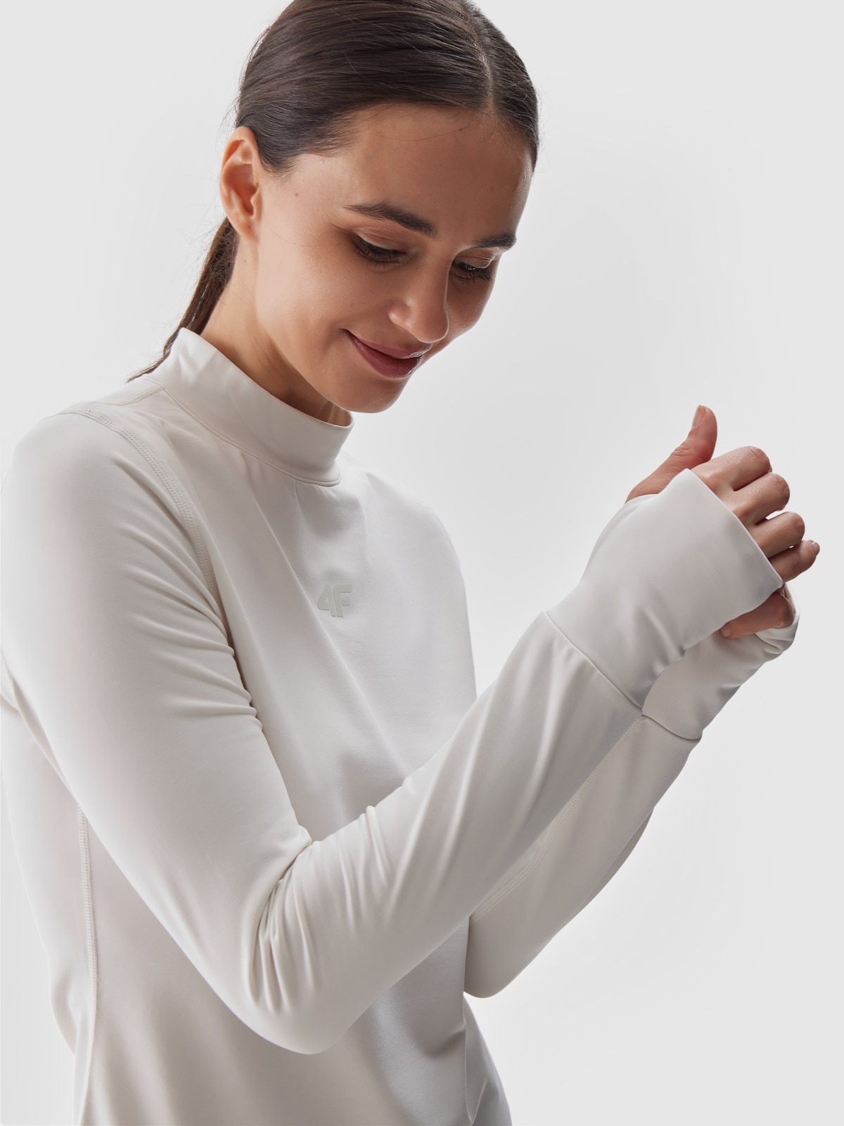 4F Bielizna termiczna drapana (góra) damska - beżowa XS