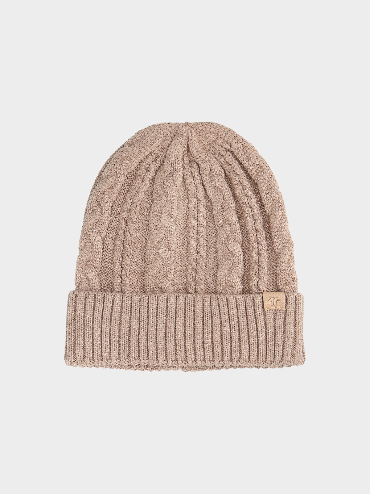 4F Czapka zimowa damska - brązowa Uniwersalny