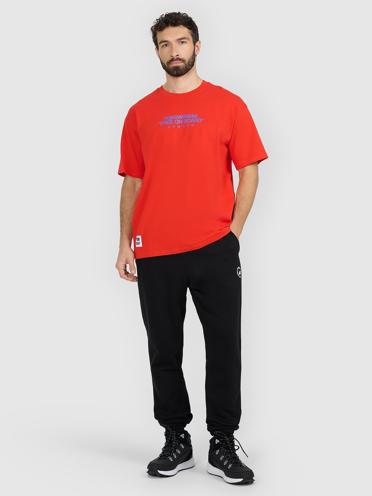 4F Spodnie dresowe joggery męskie - czarne L