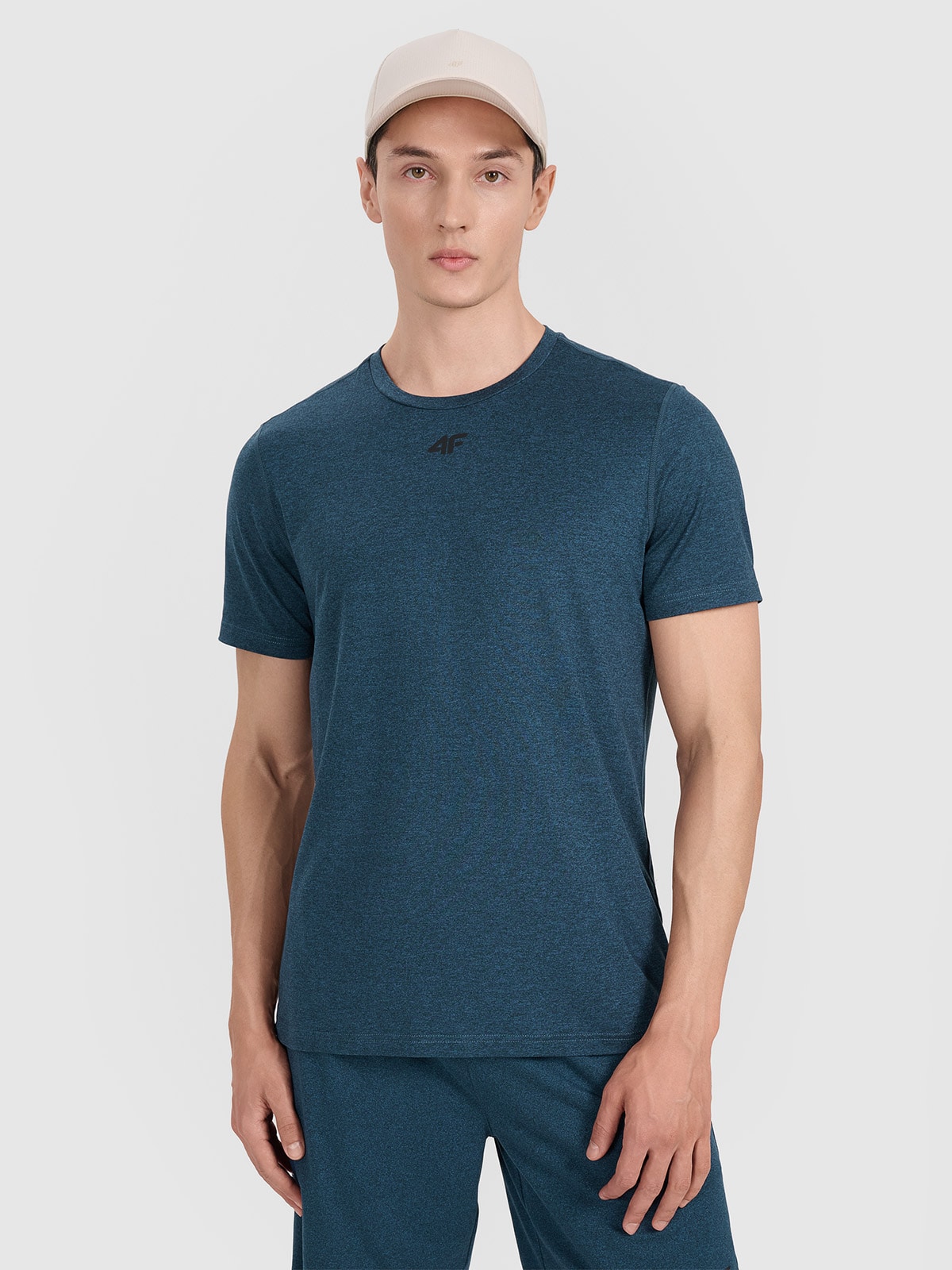 4F Koszulka treningowa szybkoschnąca męska - granatowa S