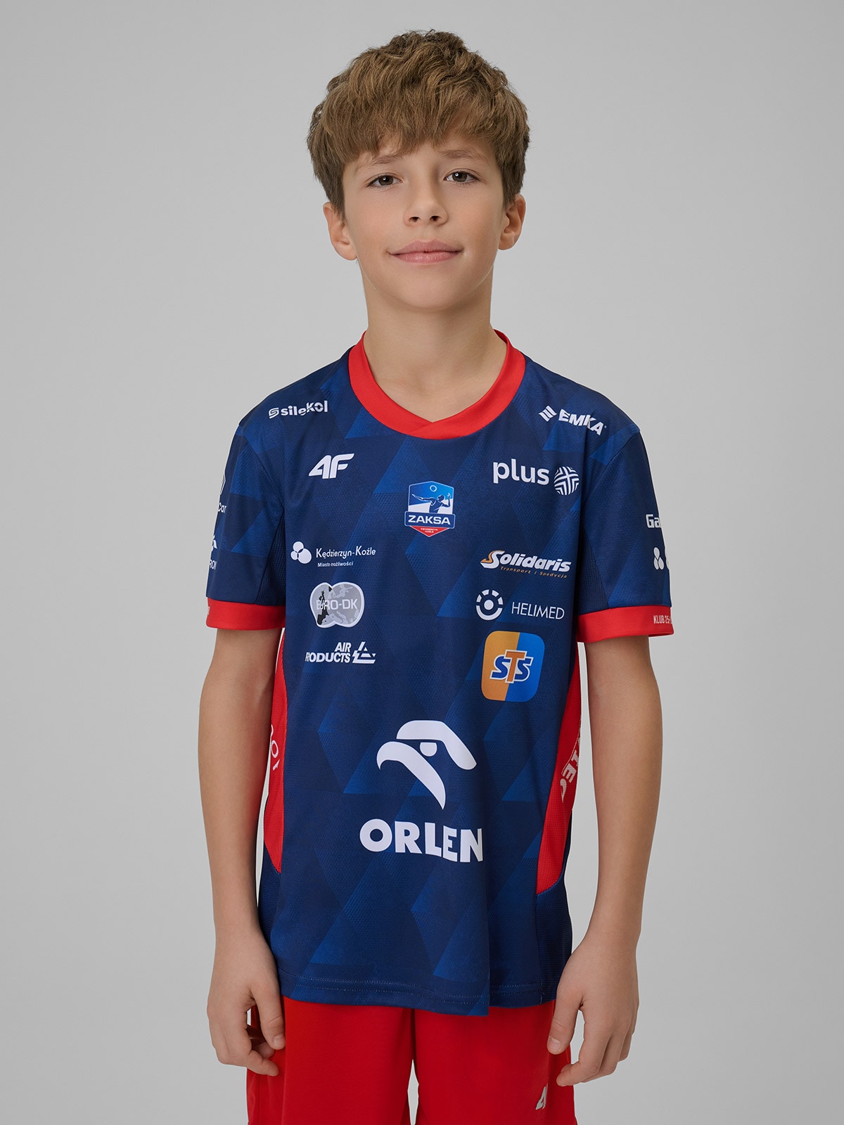 4F Koszulka meczowa replika wyjazdowa z sezonu 2025/26 dziecięca 4F x ZAKSA Kędzierzyn-Koźle - granatowa 110/116