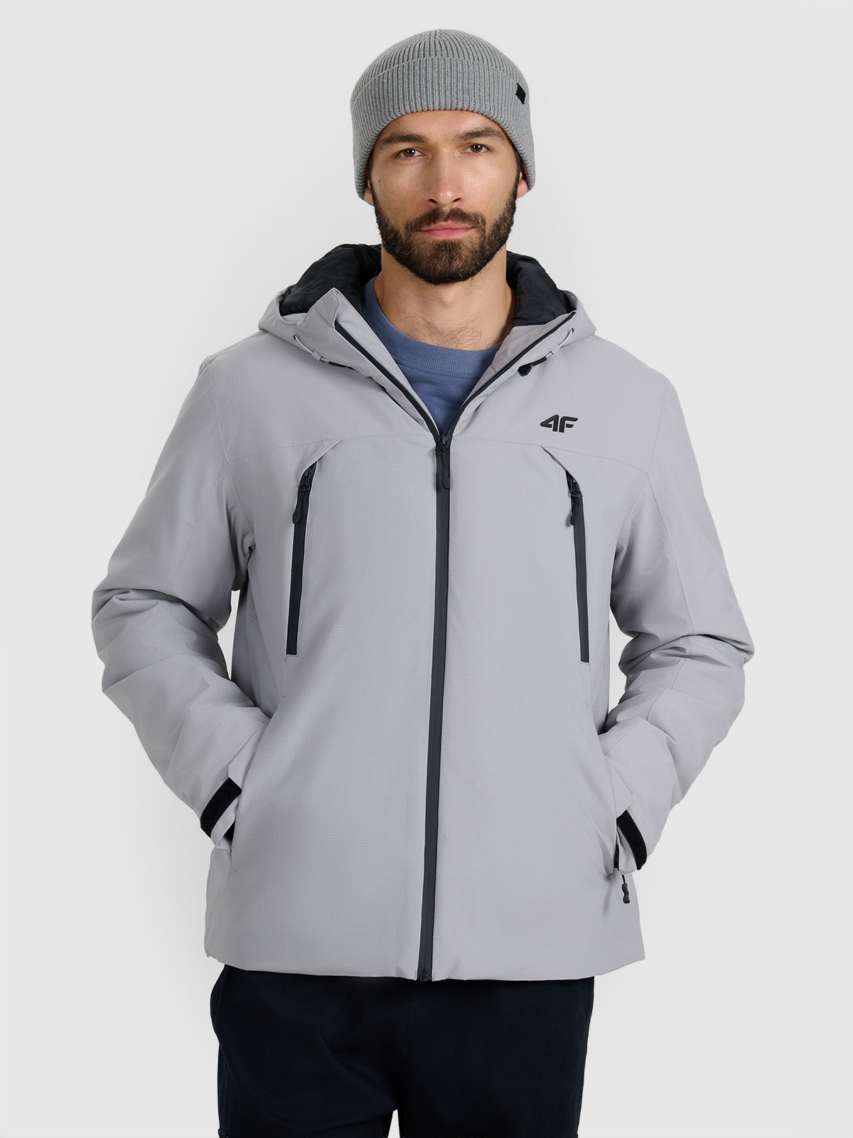 4F Kurtka przejściowa membrana 10000 męska - szara M