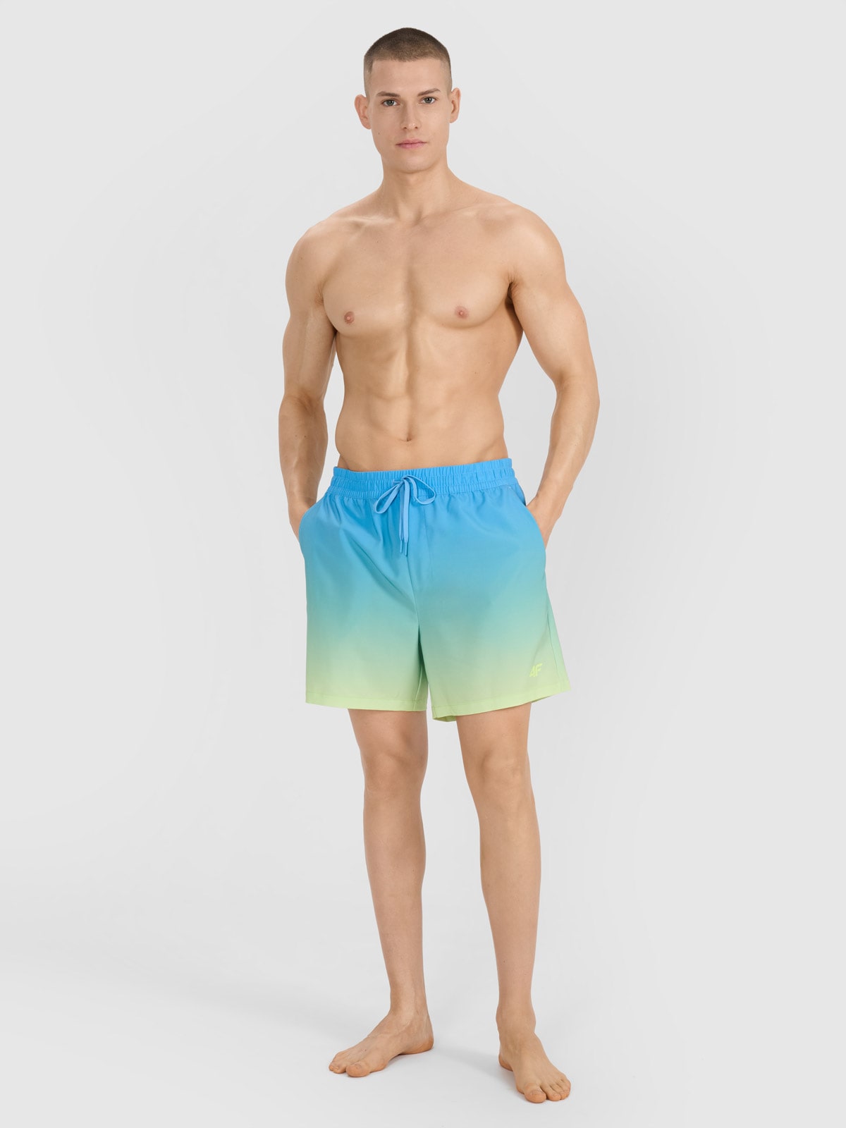 4F Spodenki plażowe męskie - niebieskie XXL