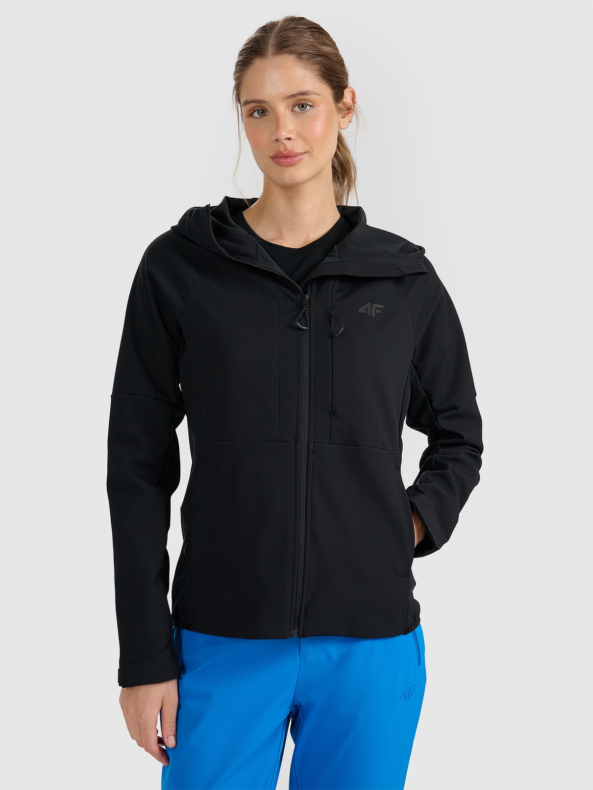 4F Kurtka softshell wiatroodporna membrana 10000 damska - czarna S