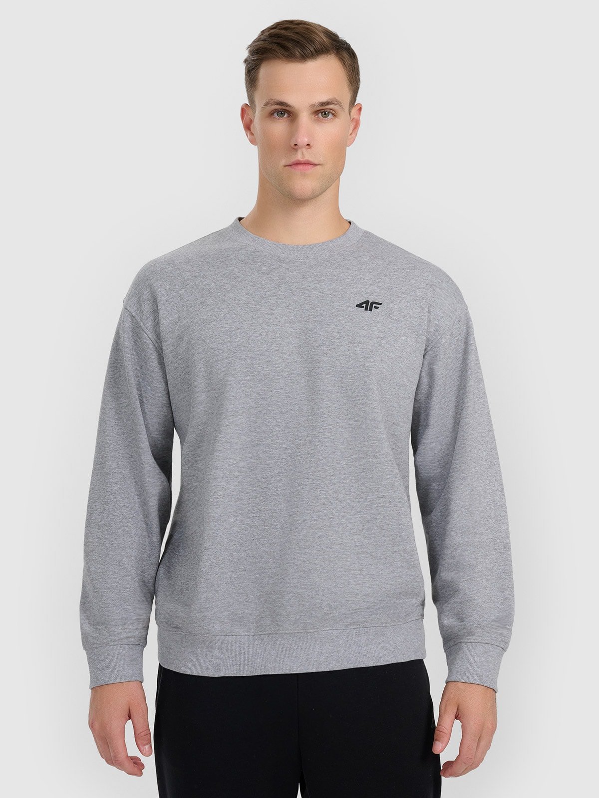 4F Bluza dresowa nierozpinana bez kaptura męska - szara 3XL