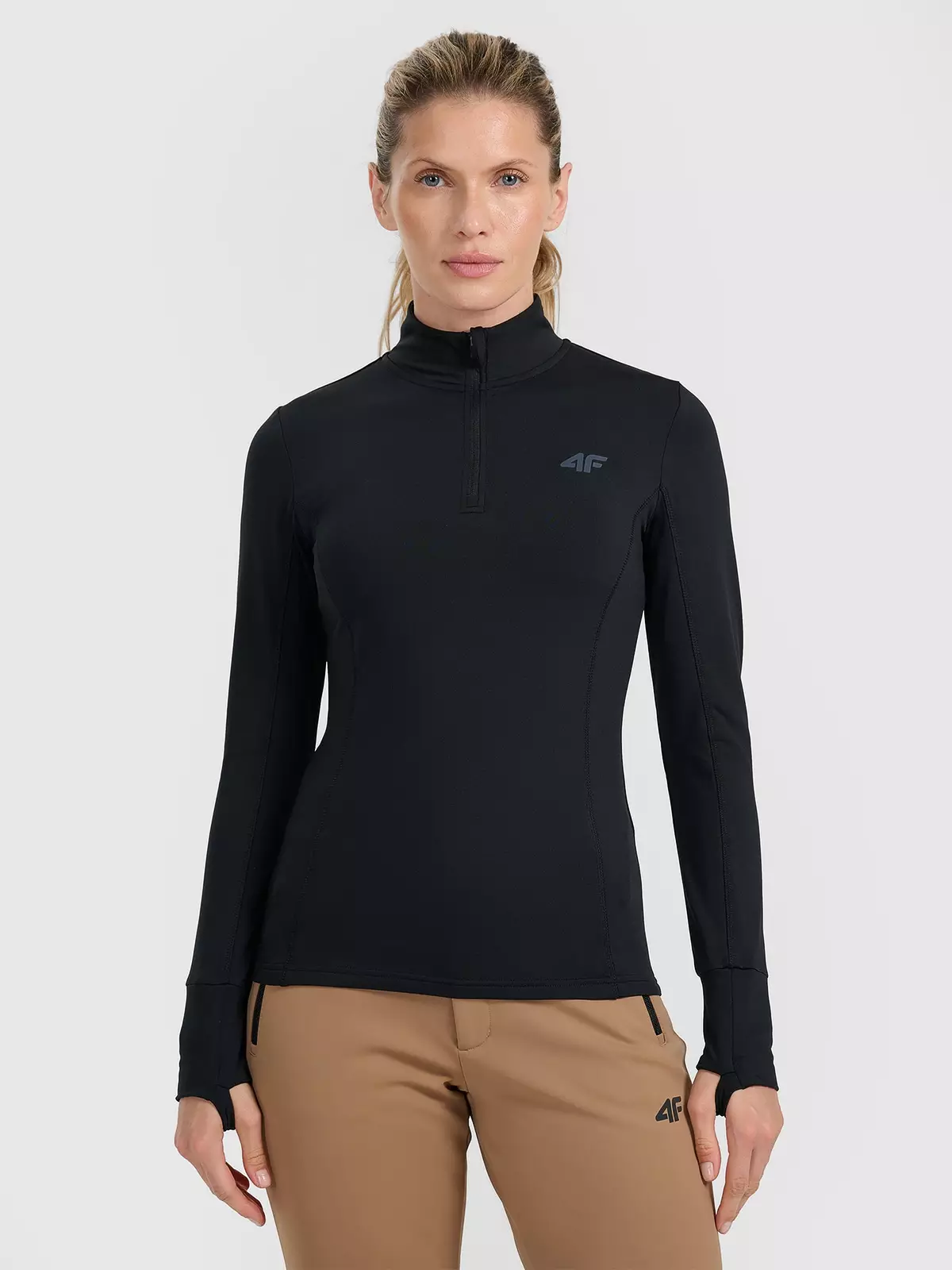 4F Bielizna termiczna ocieplana (góra) damska - czarna XL